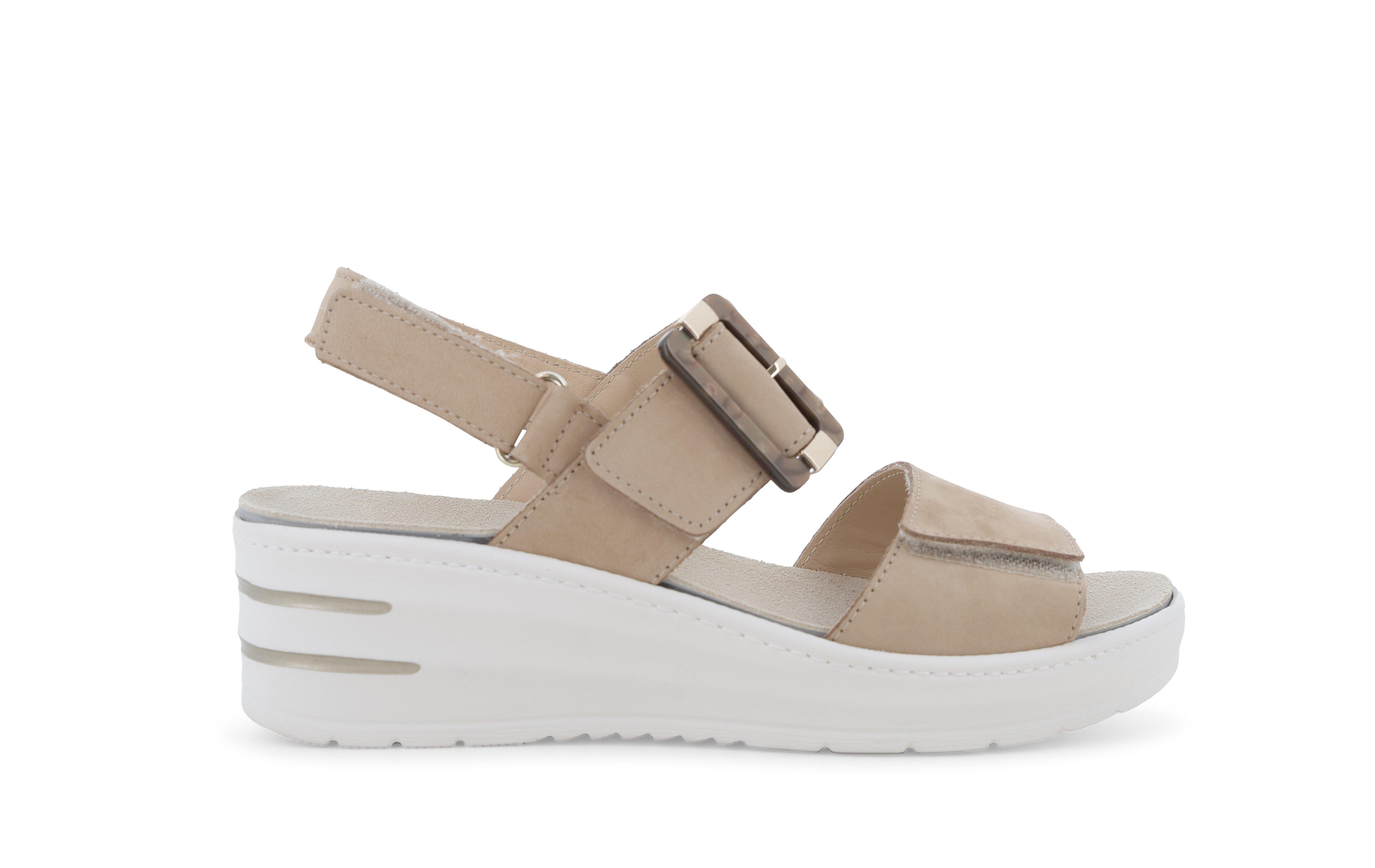 Sandalo sportivo con zeppa platform beige corda 019227q 40