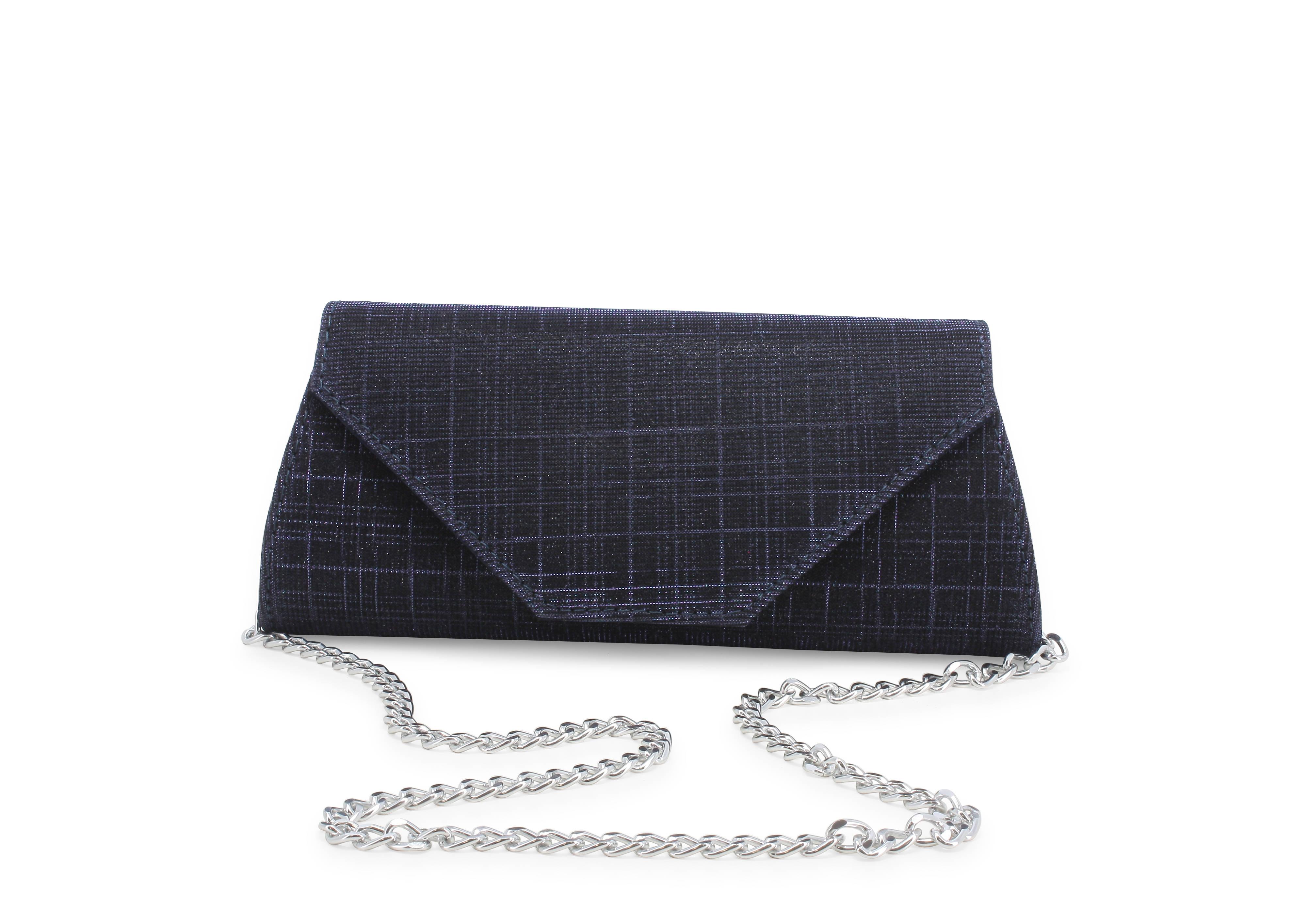 Pochette da cerimonia blu notte glitterata bj034q 50