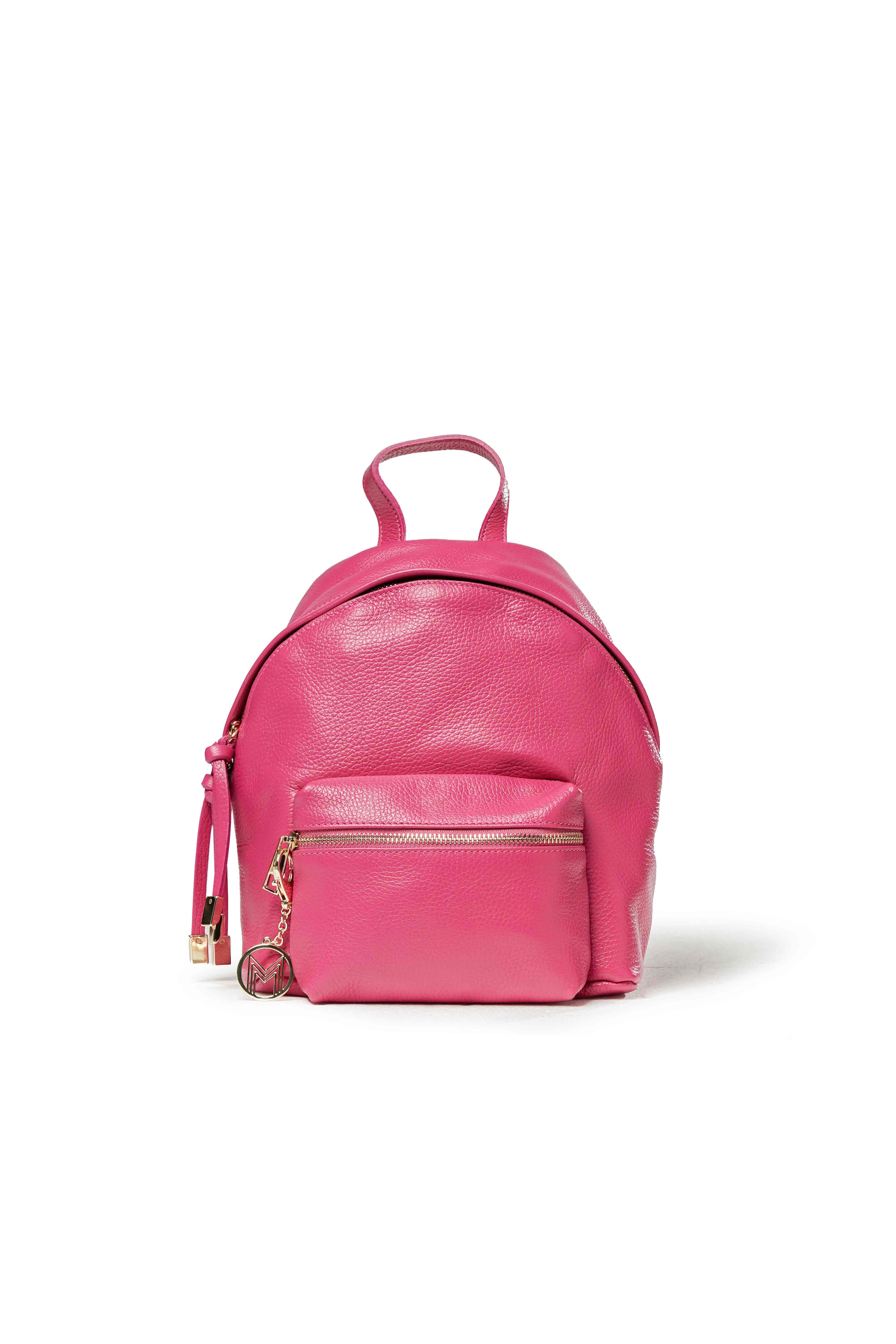Zaino donna in pelle fucsia bor5356 50