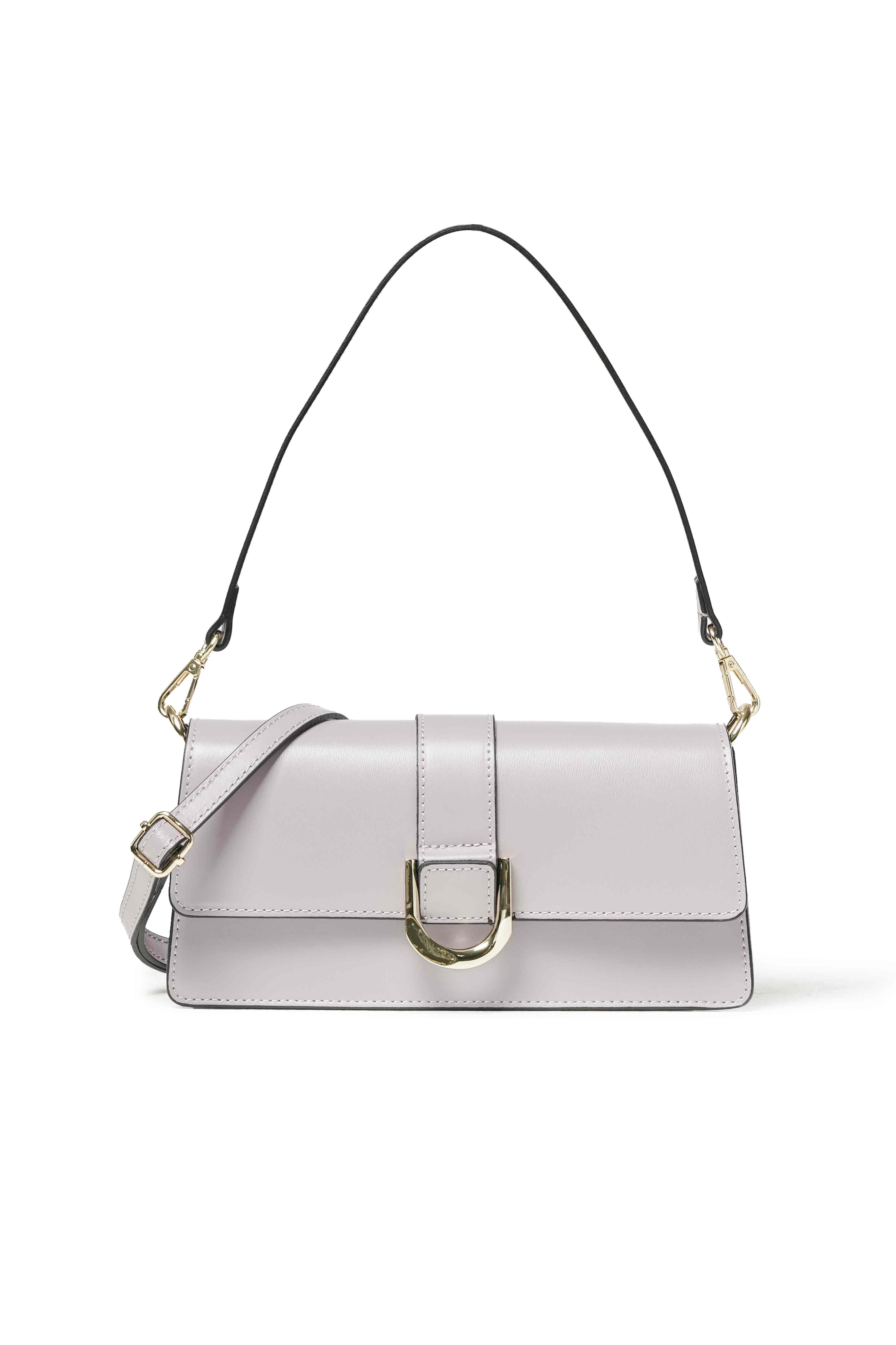 Borsa con tracolla in pelle rosa lavanda bor937 50