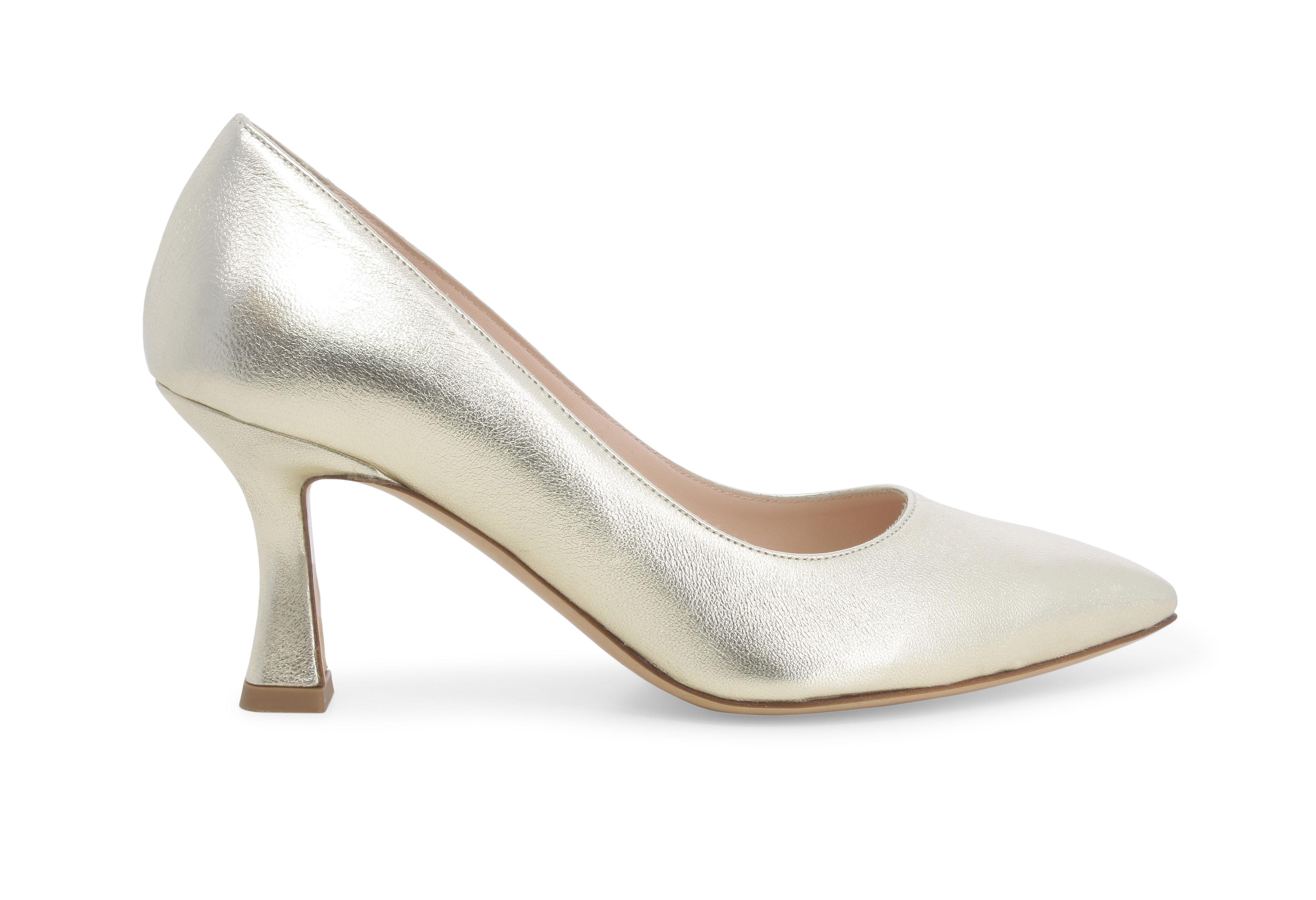 Décolleté donna in pelle platino d160q 39