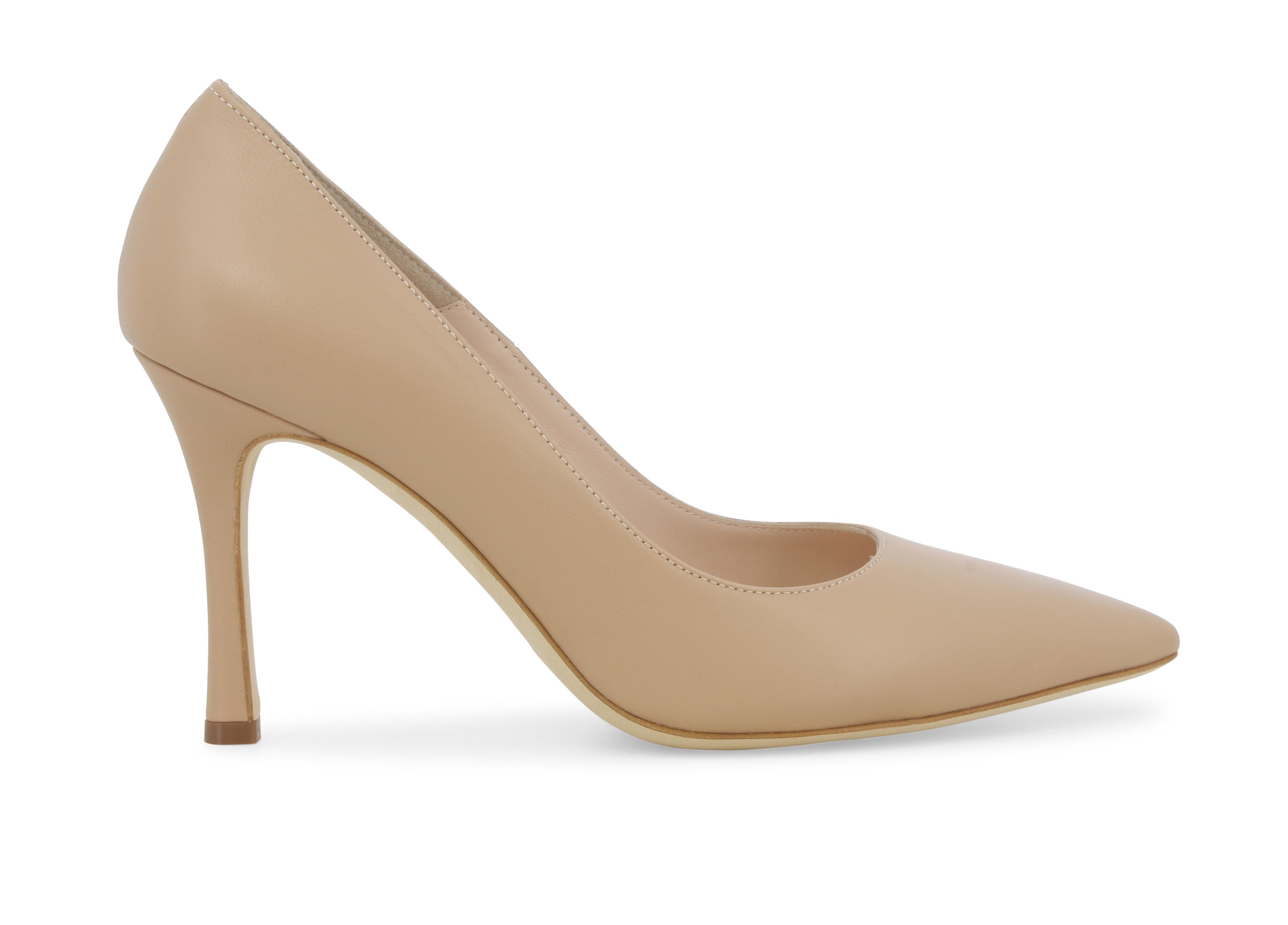 Décolleté donna slingback in pelle fondotinta d189q 39