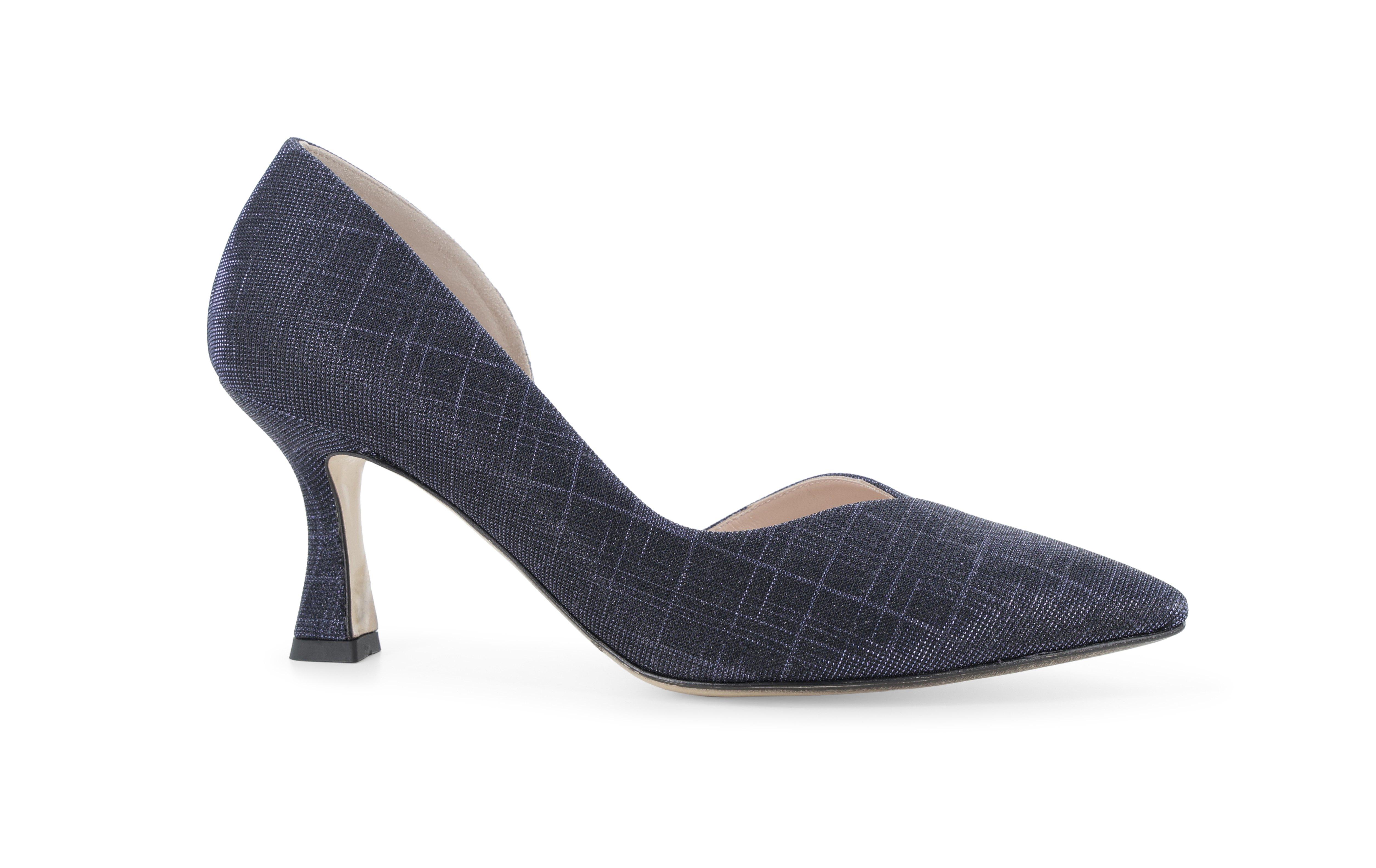 Décolleté donna aperto ai lati in tessuto galassia blu notte e1630q 38.5