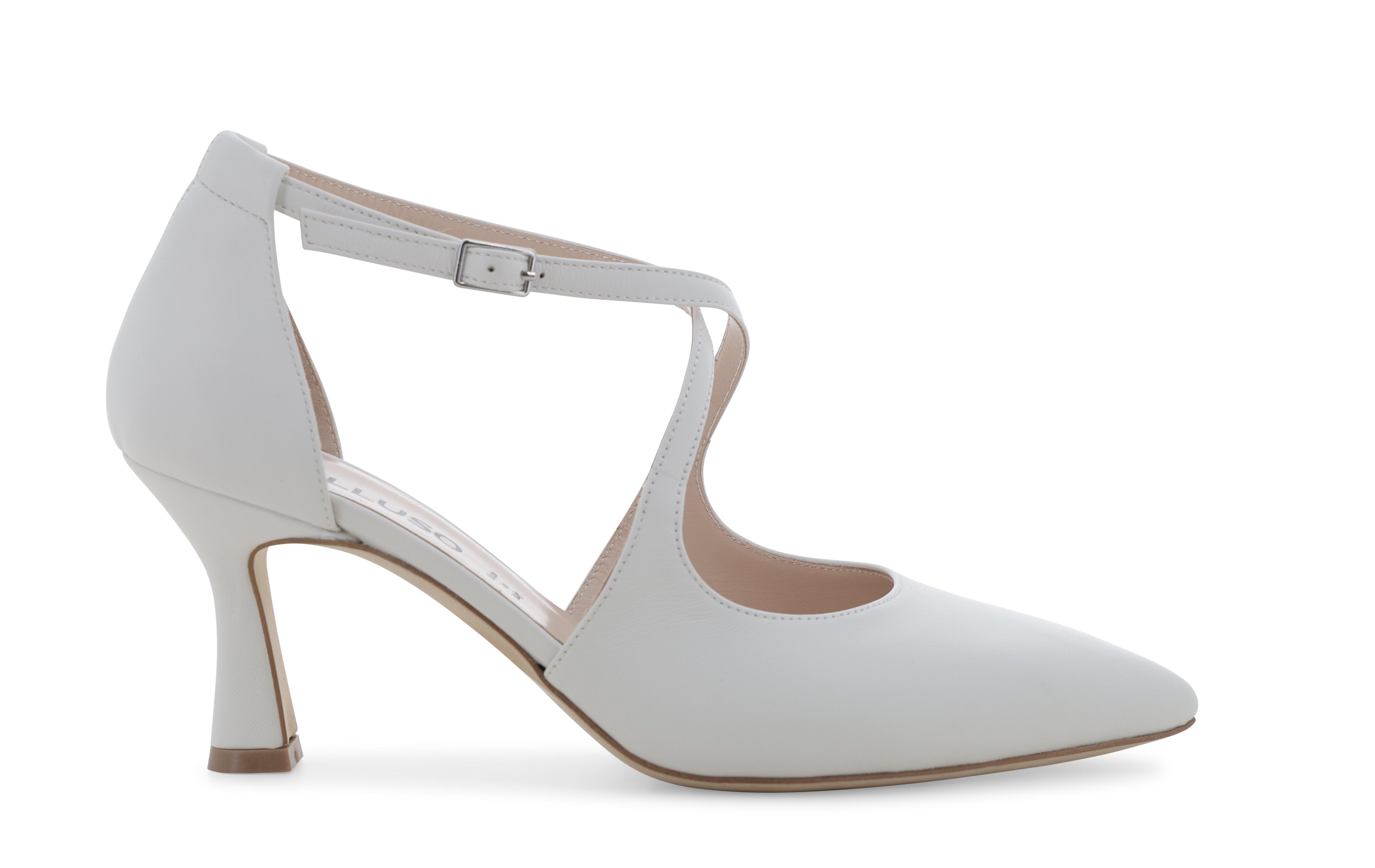 Décolleté bianca sposa con cinturini incrociati e1631q 39