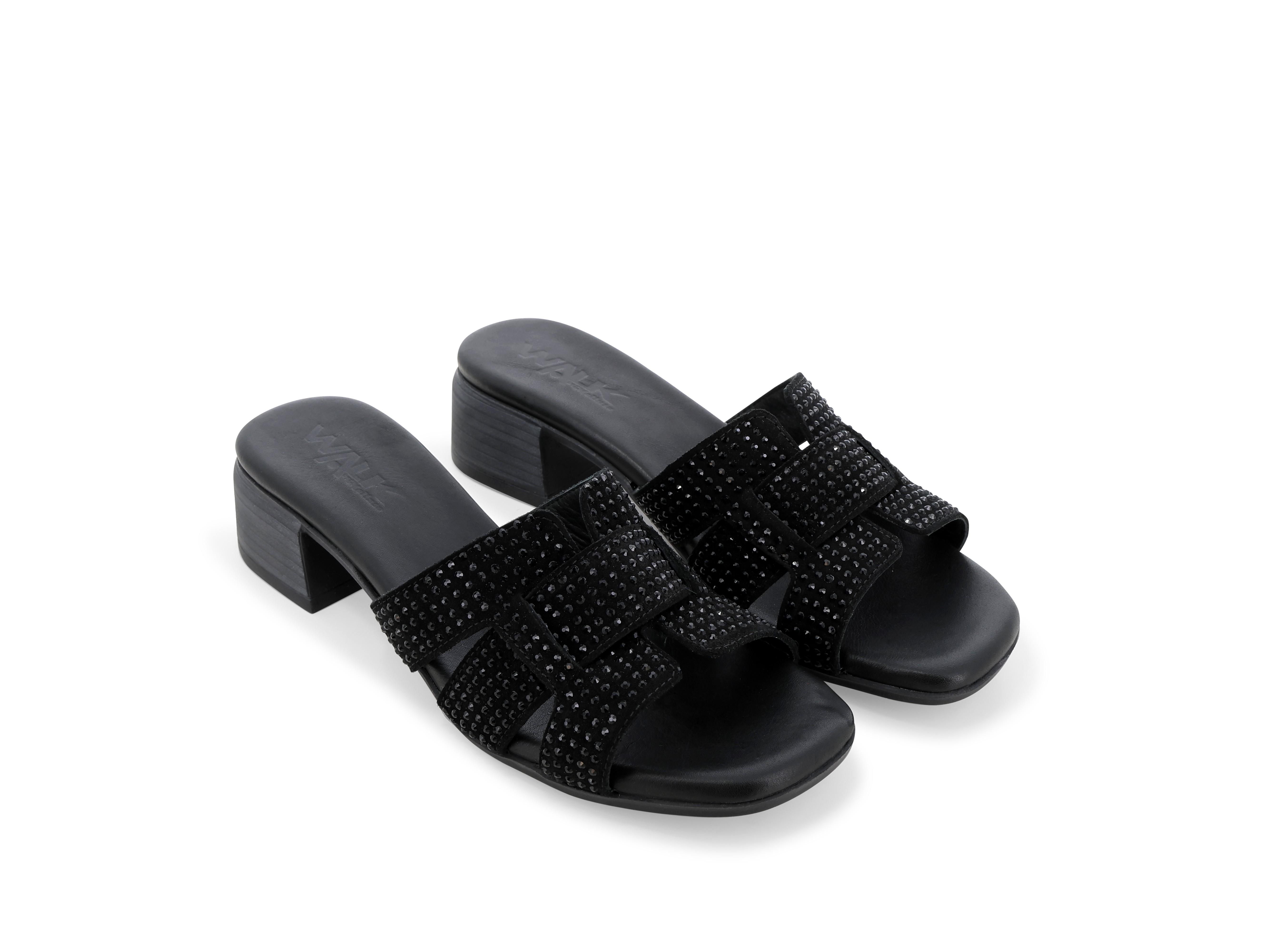 Ciabatta donna in camoscio nero k56075q 41