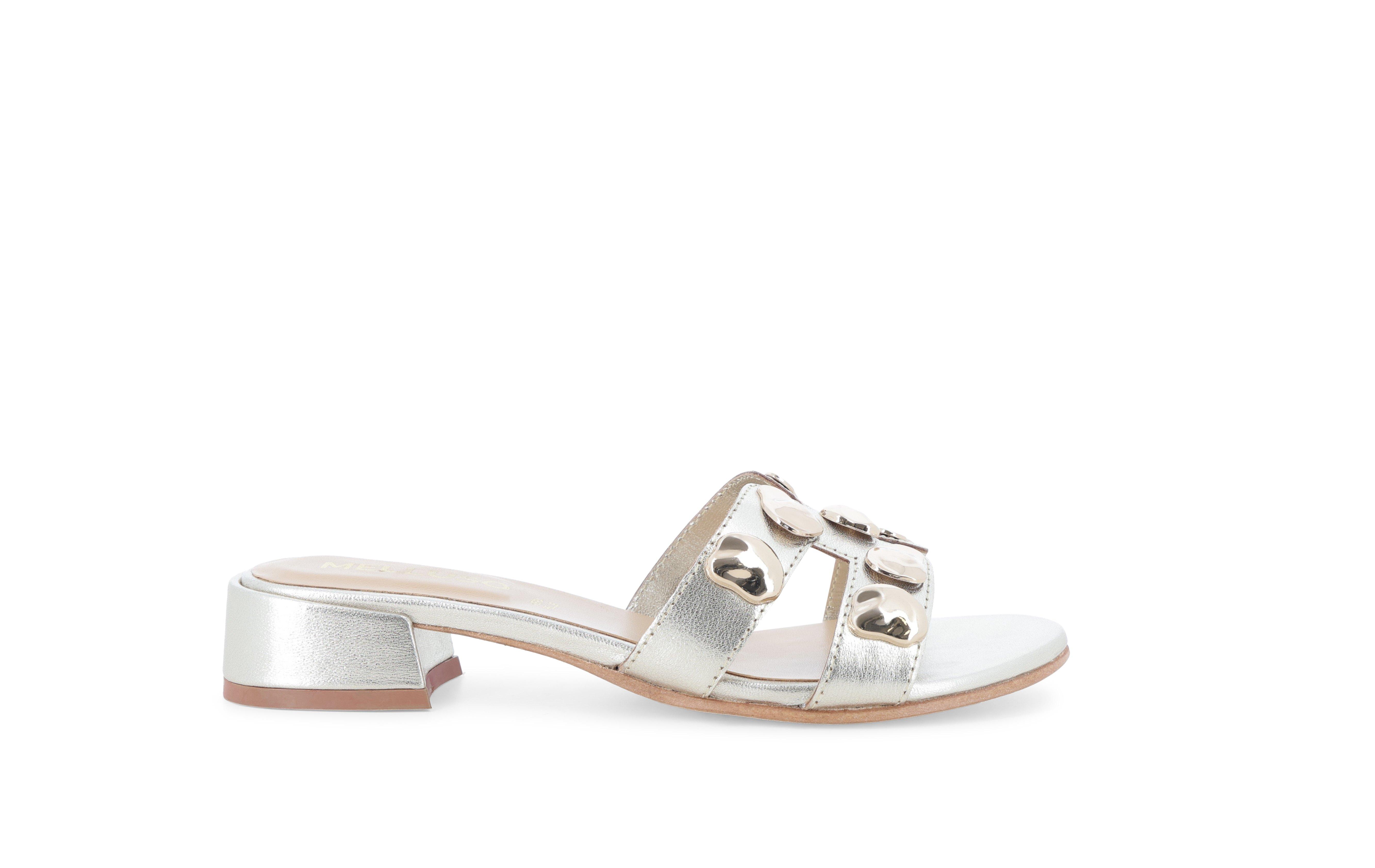Ciabatta gioiello in similpelle oro k58038