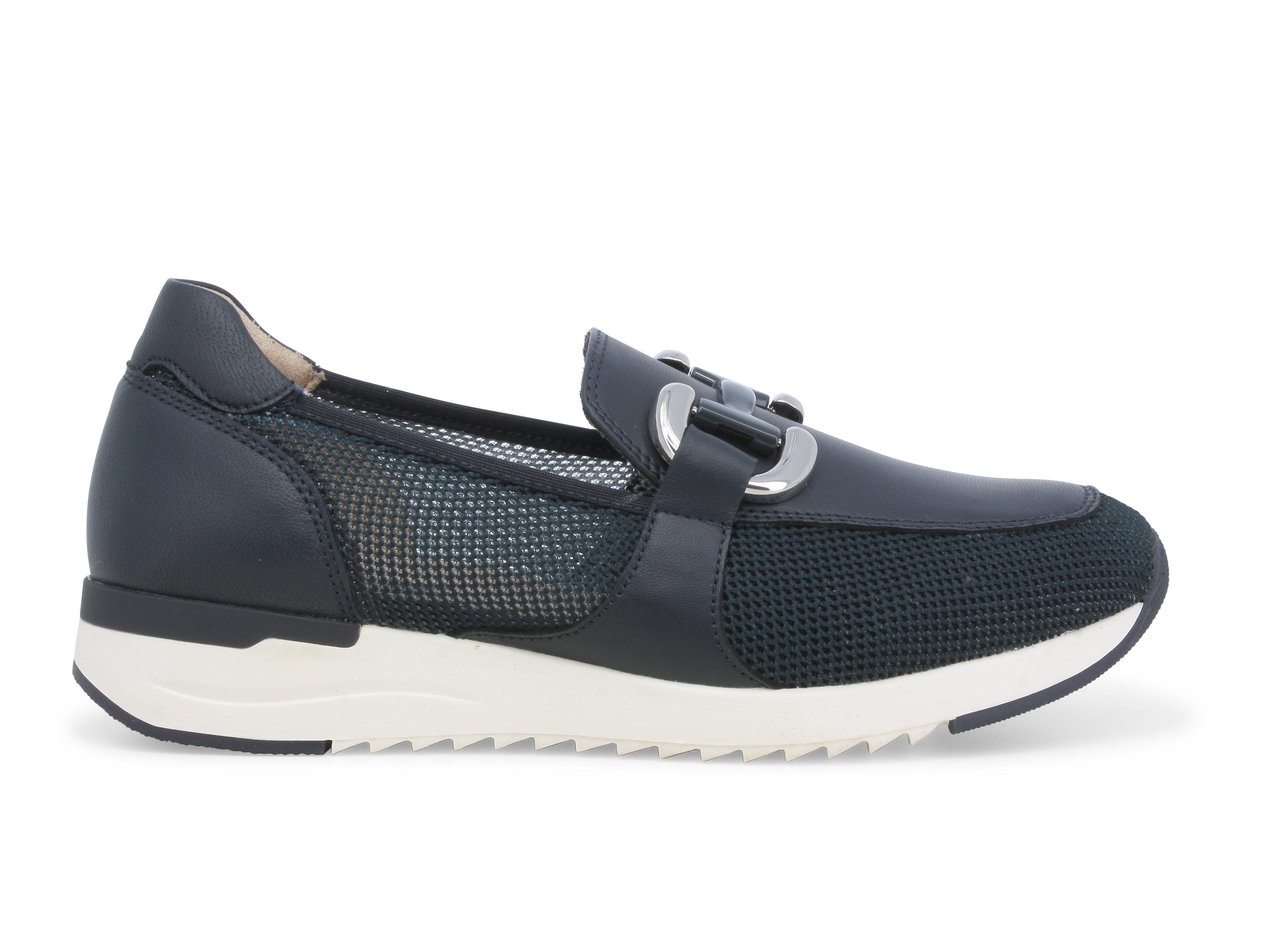 Mocassino comfort blu navy con zeppa e rete traspirante k60102bk 39
