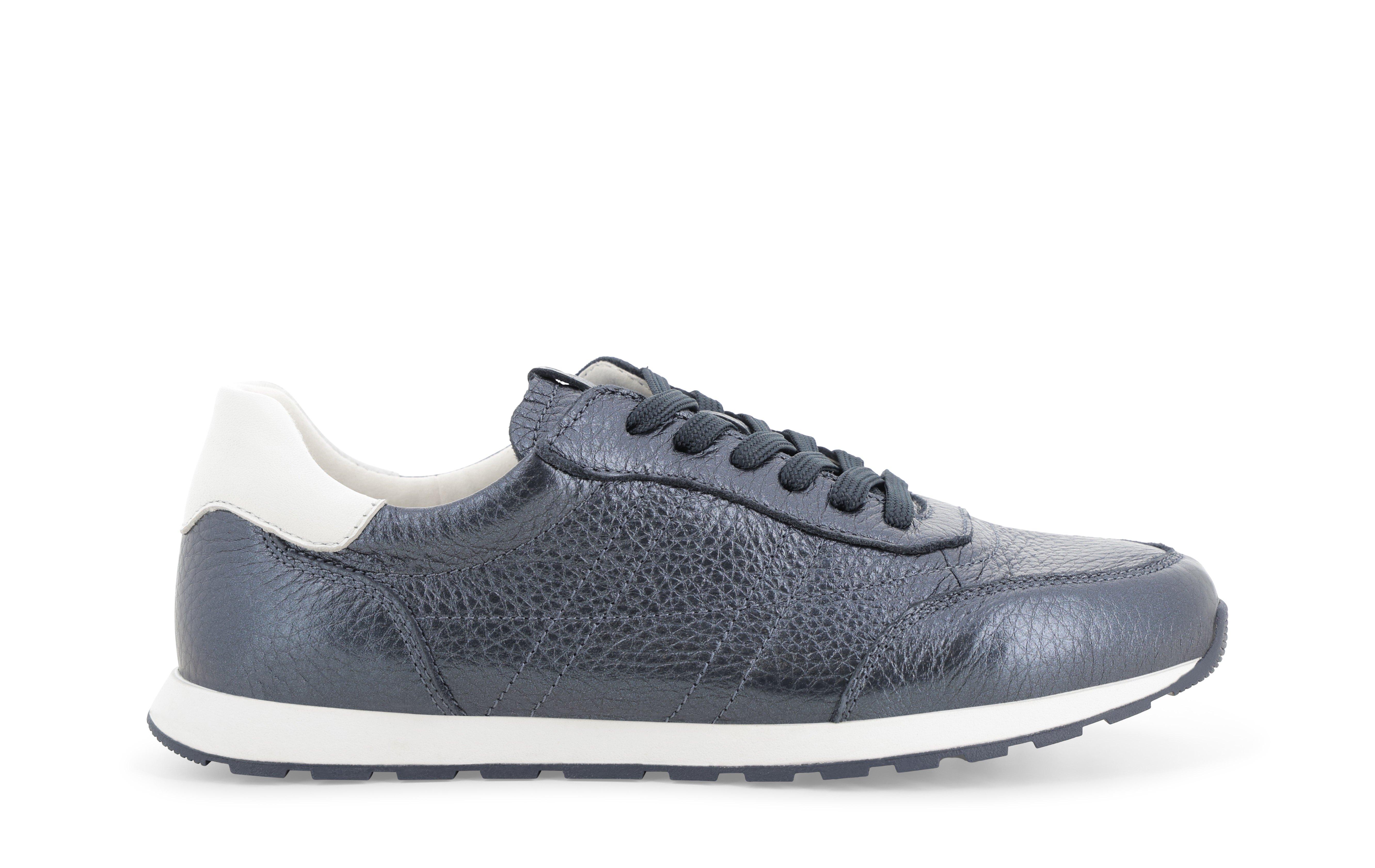 Sneaker in pelle metallizzata blu scuro k60111bk