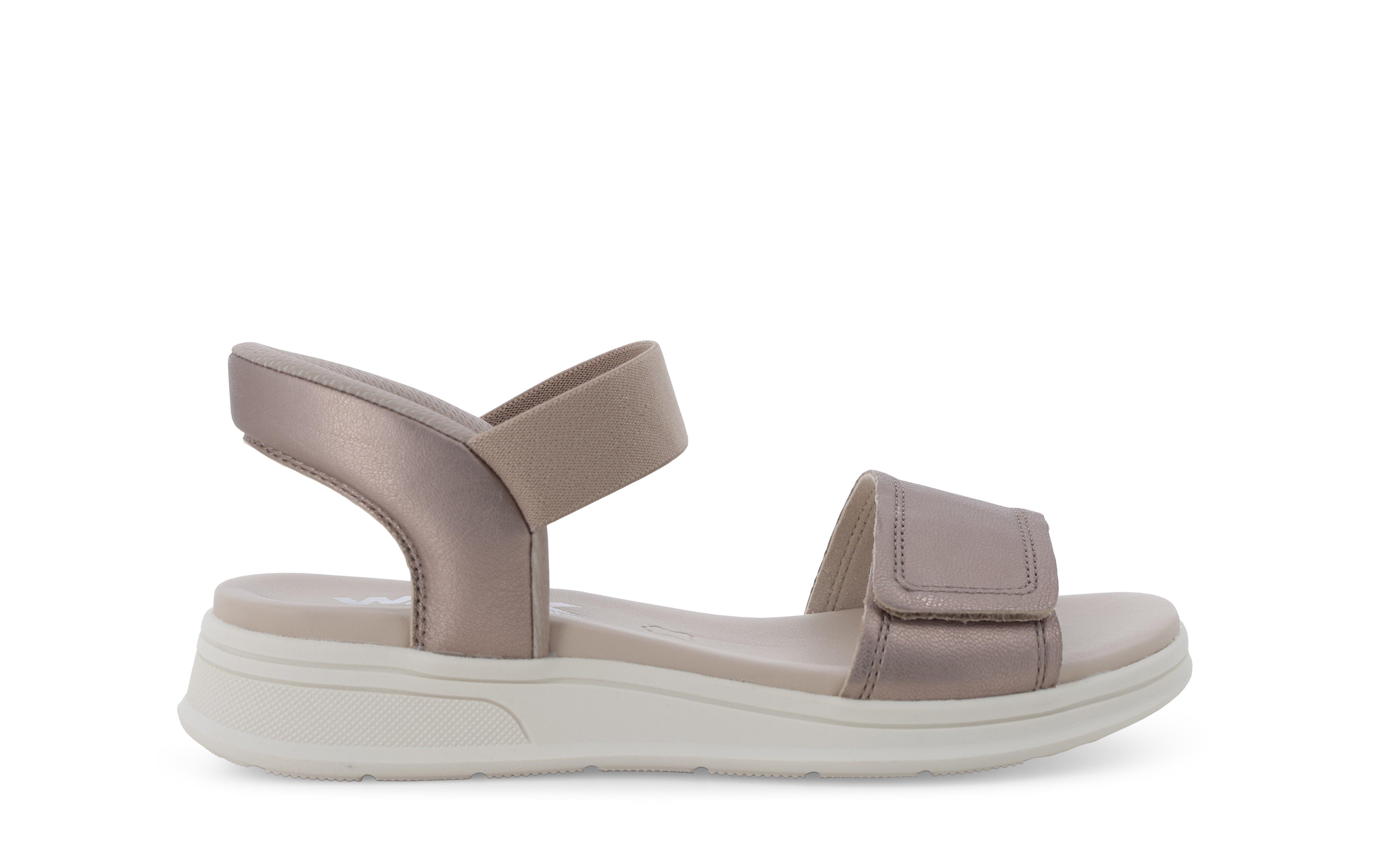 Sandalo comfort in pelle con dettagli a contrasto k60112bk 41