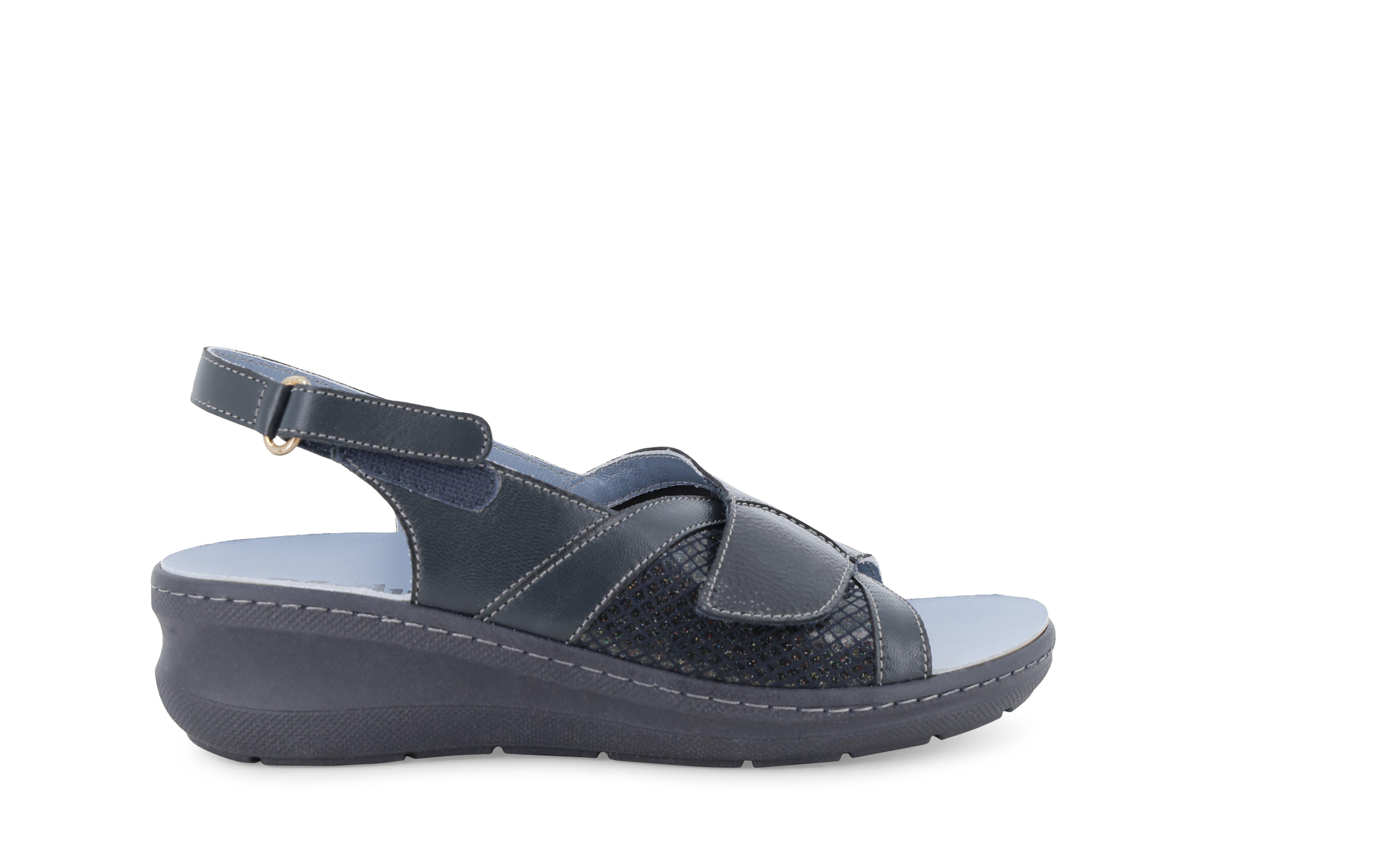 Sandalo donna anatomico in similpelle blu notte k95208q 38