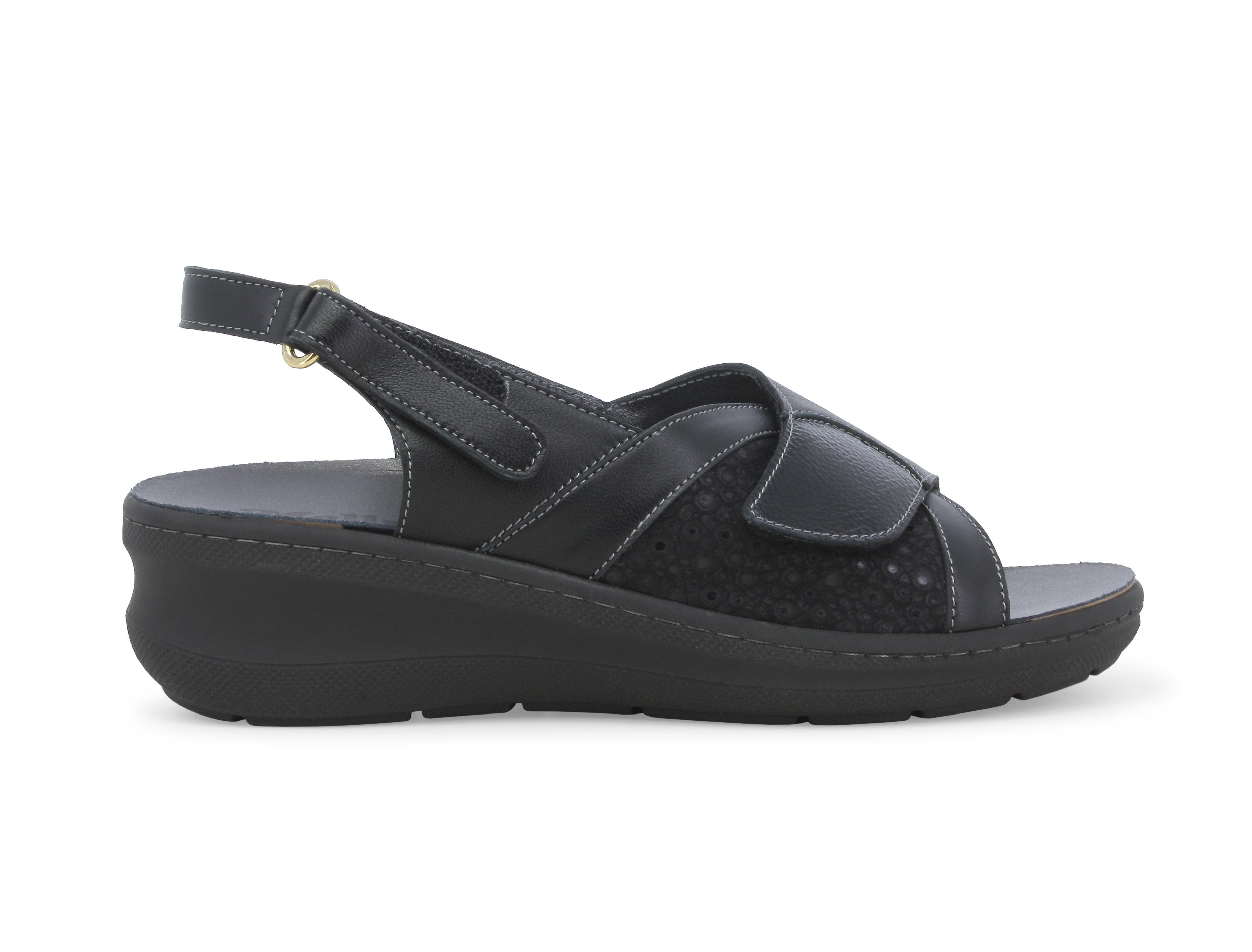 Sandalo donna anatomico in similpelle nero k95208q 38
