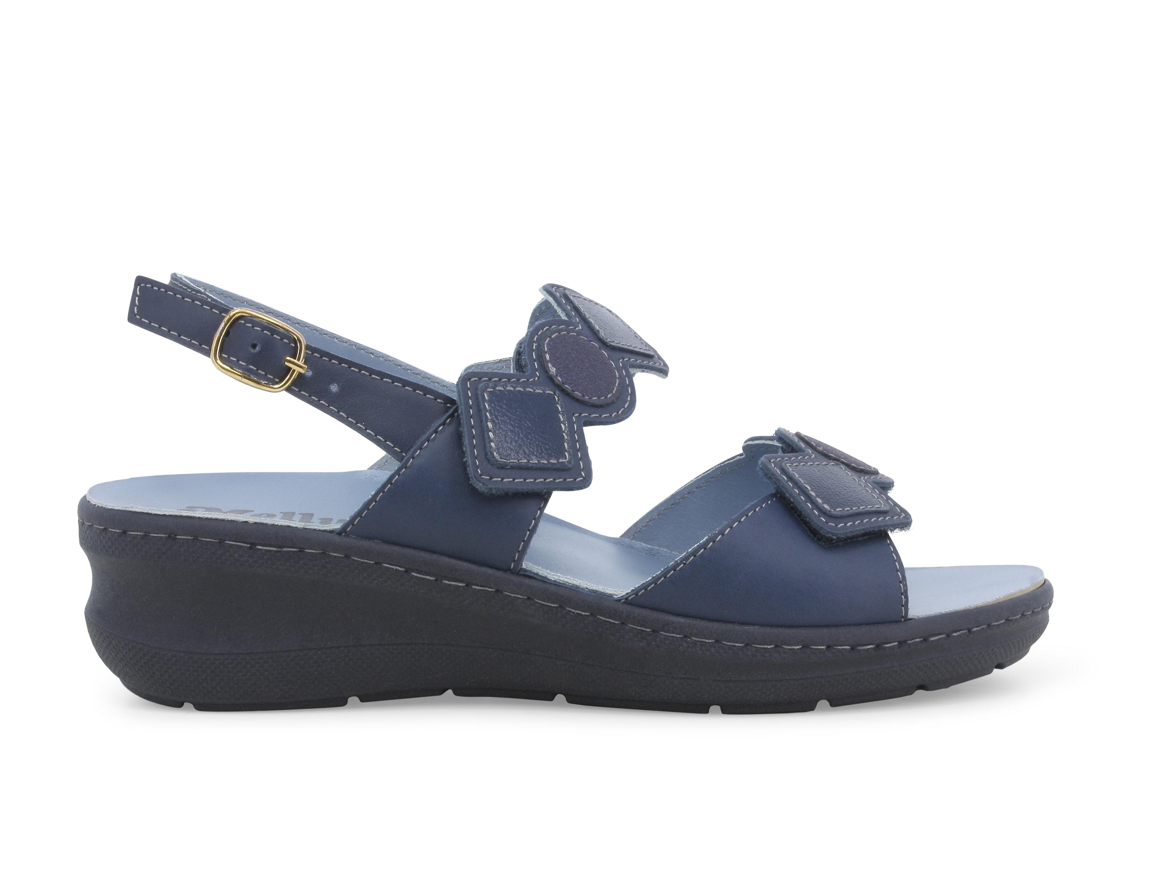 Sandalo donna comodo in similpelle blu notte k95232q 39