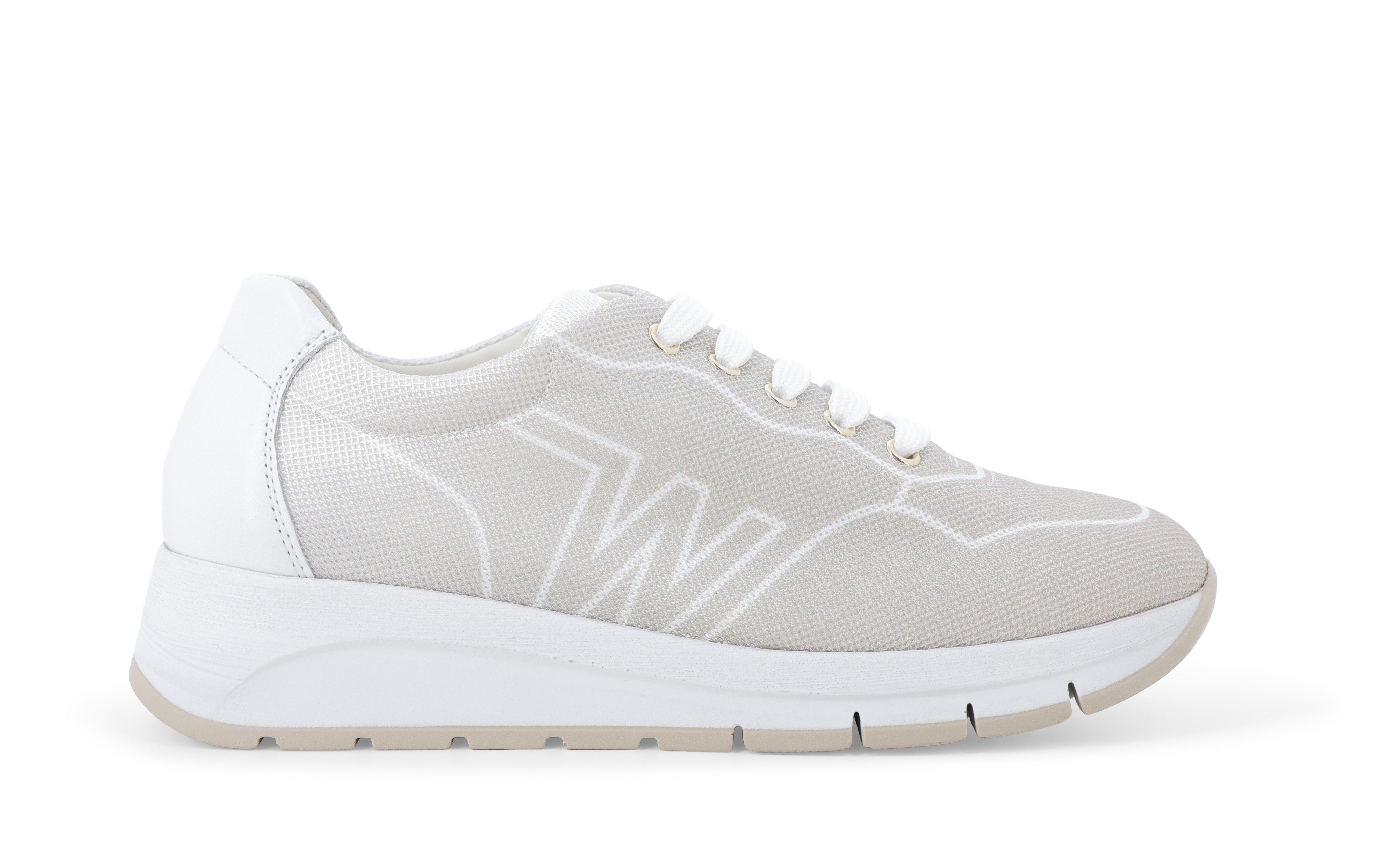 Sneakers allacciata donna in tessuto tecnico logato beige corda r20097 39
