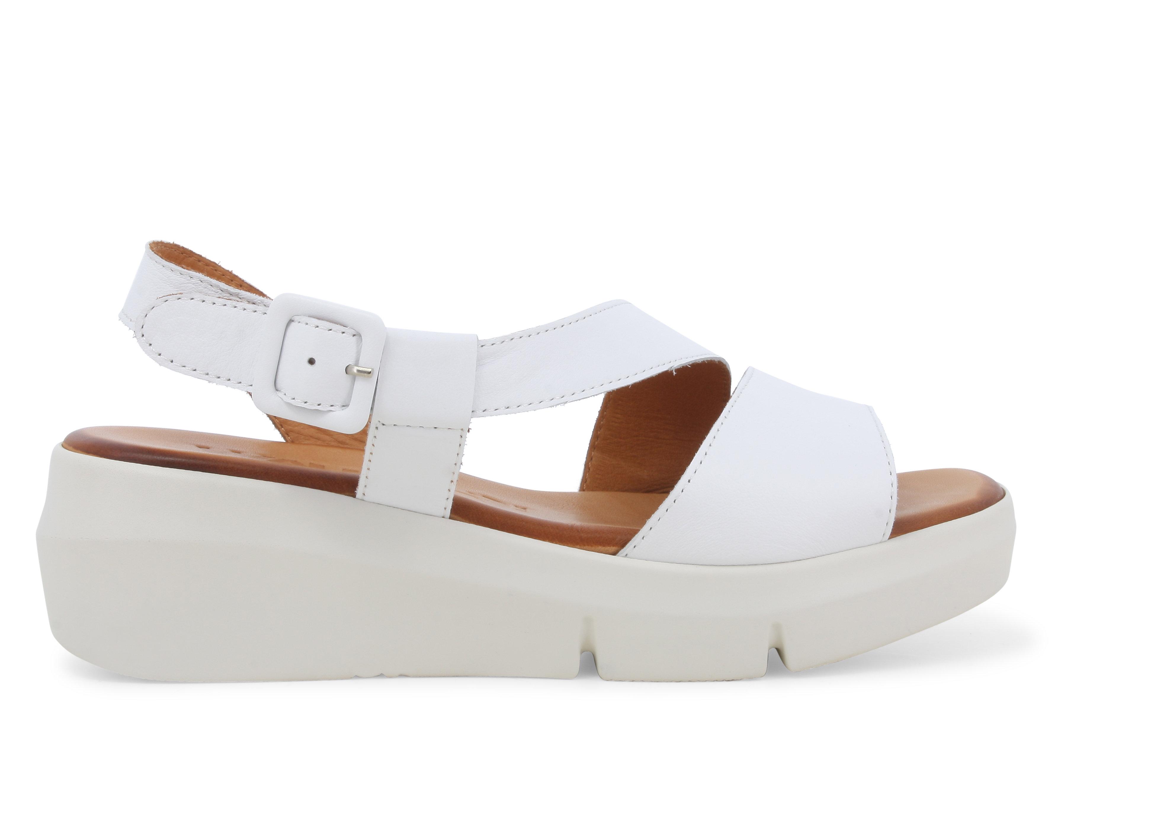 Sandalo donna comodo incrocio in pelle bianco r80420z 41