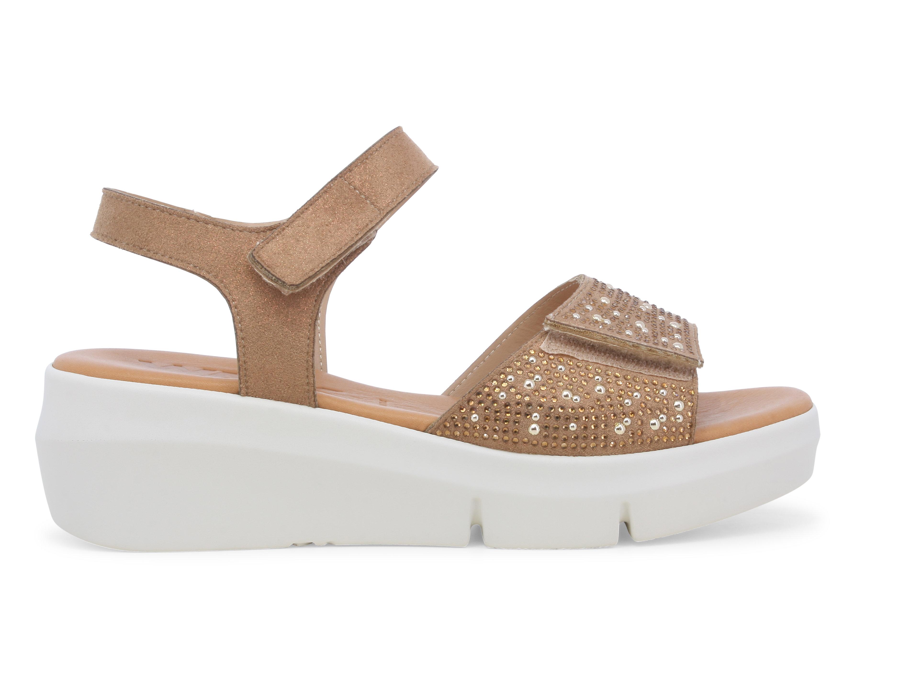 Sandalo donna in camoscio cuoio r80439q 41