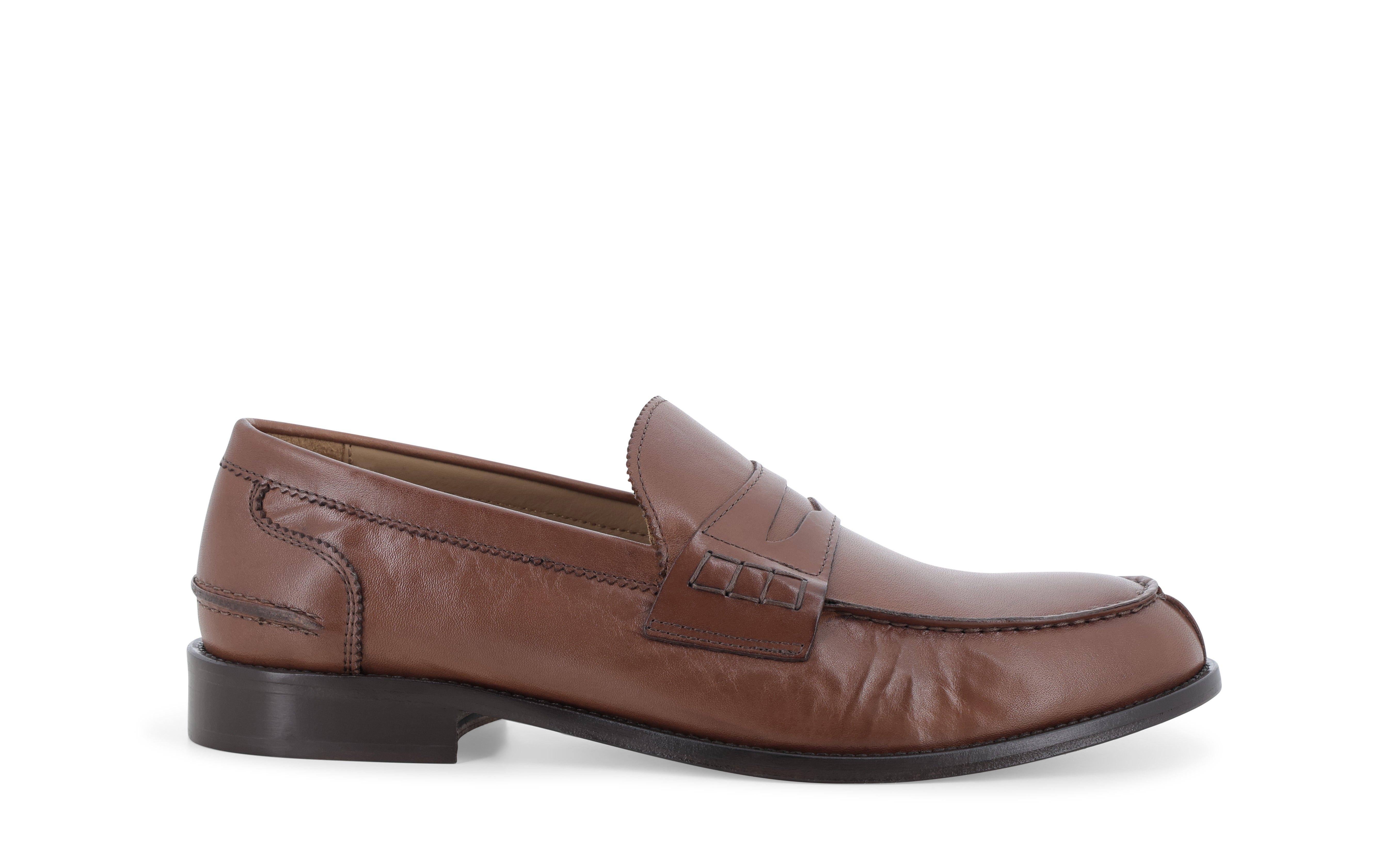 Mocassino penny loafer in camoscio tortora u0890q
