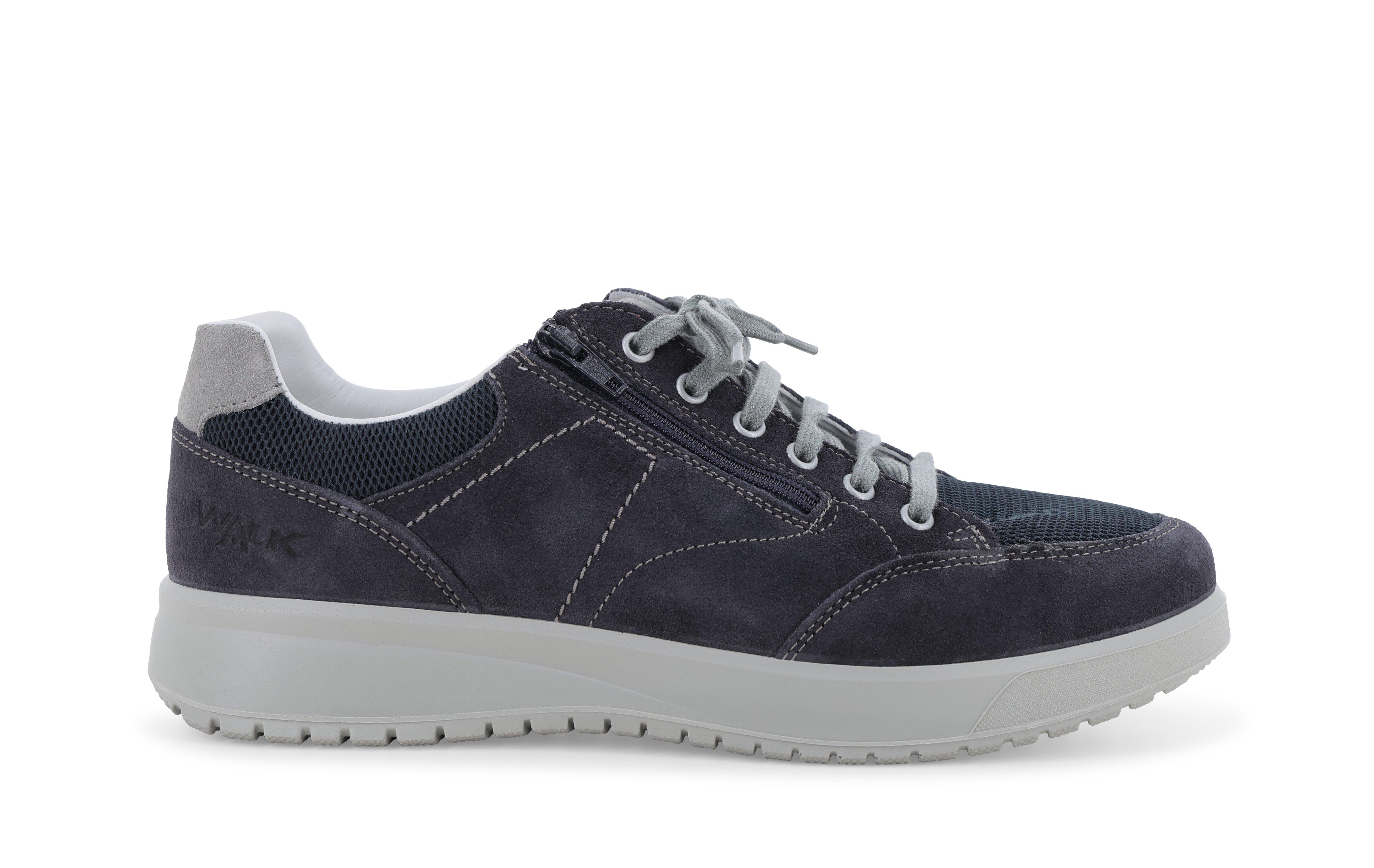 Sneakers uomo in camoscio e tessuto blu u15531z 43
