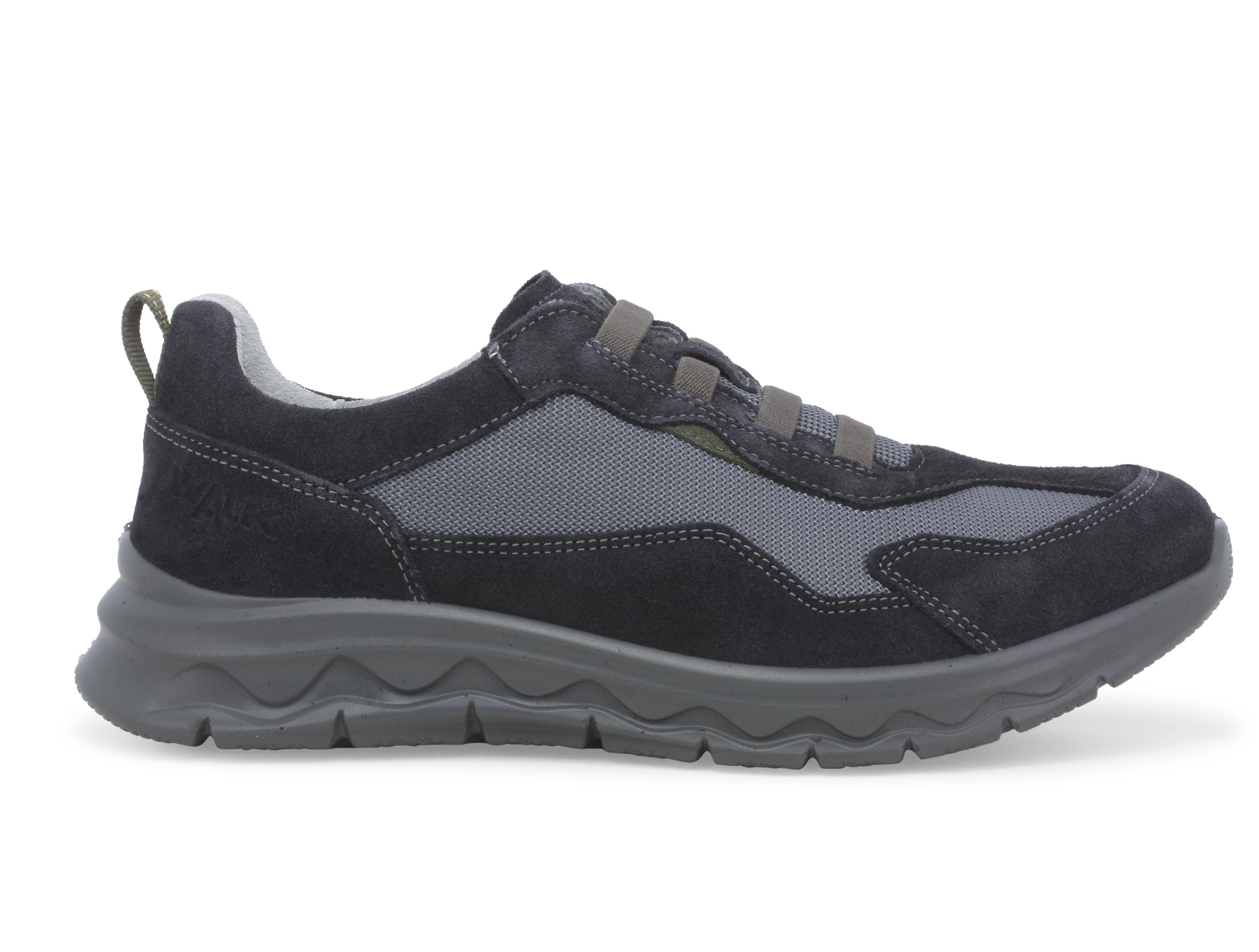 Sneaker uomo in camoscio e tessuto tecnico blu u15539q 41