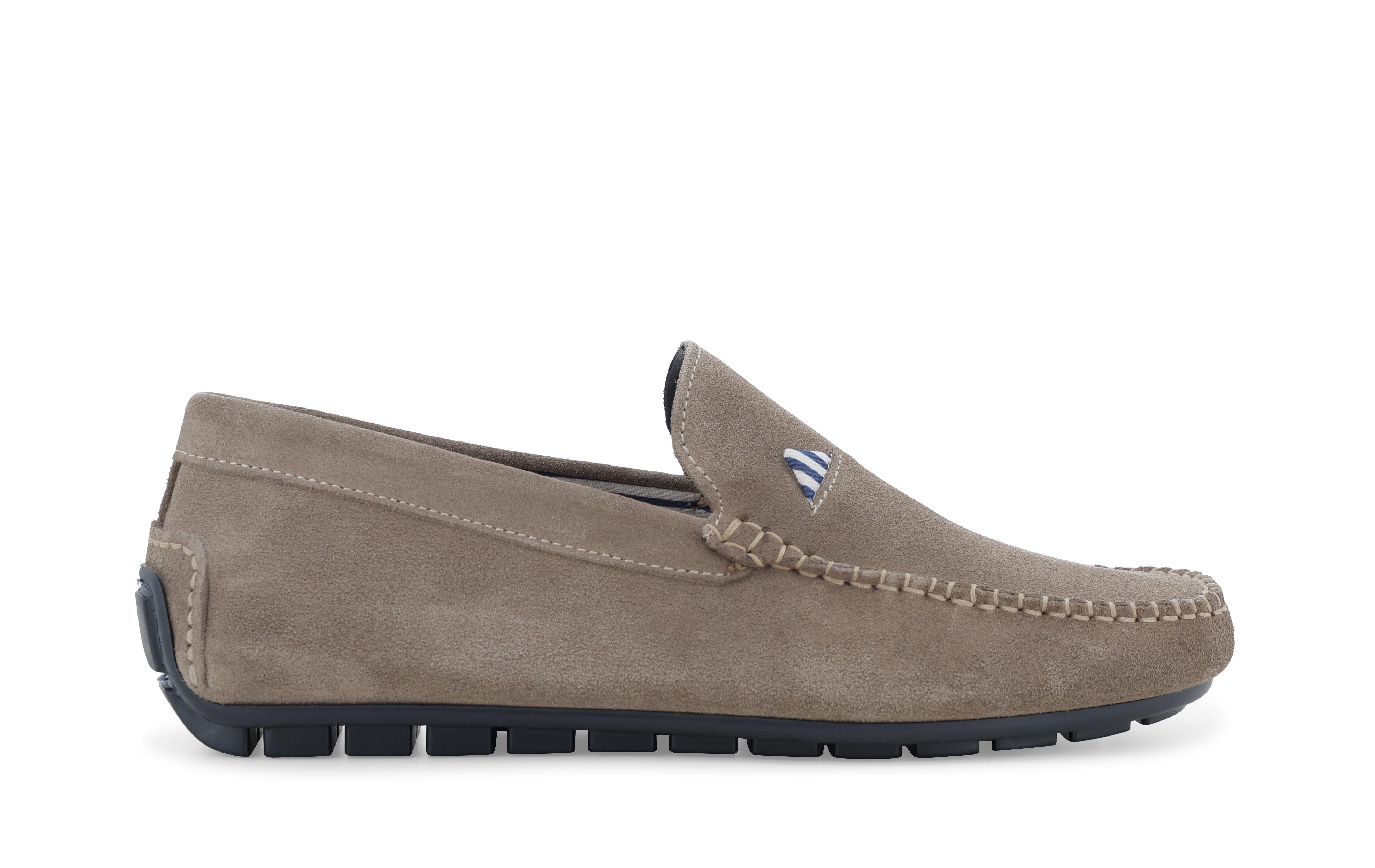 Mocassino slip-on estivo in camoscio tortora u16017q 46