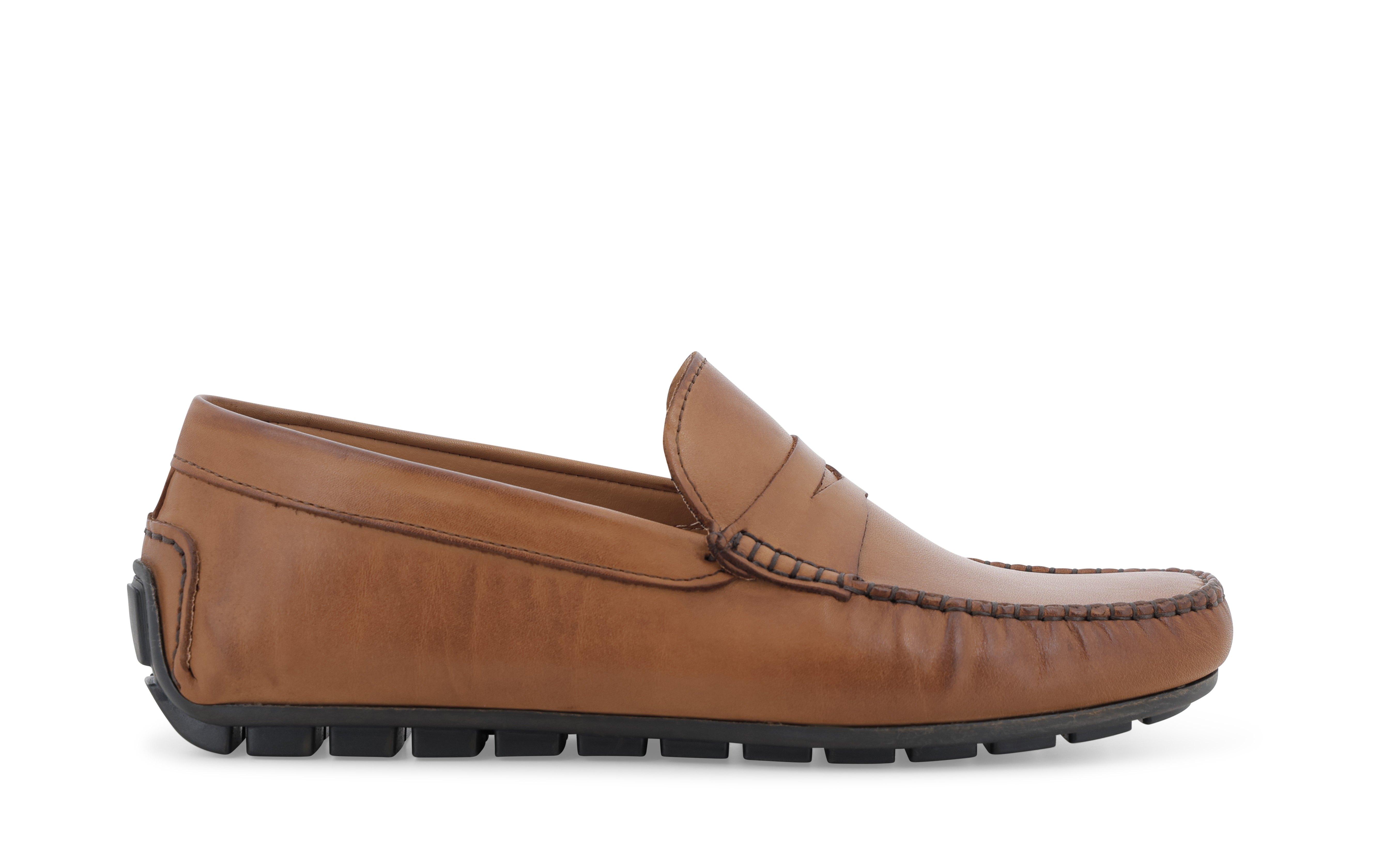 Mocassino driver in pelle color cuoio u16038