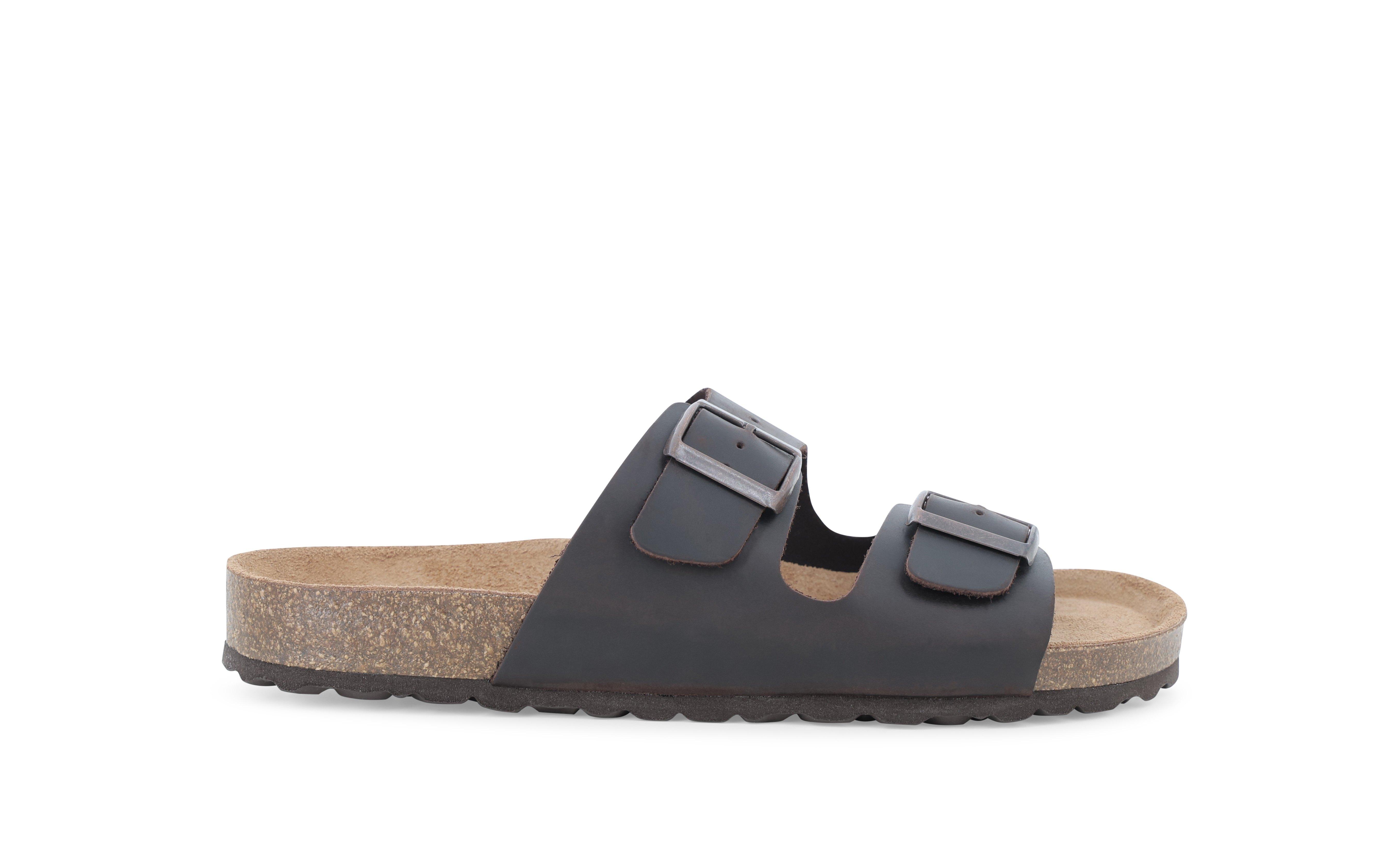 Ciabatta uomo in nabuck marrone scuro u18041 46