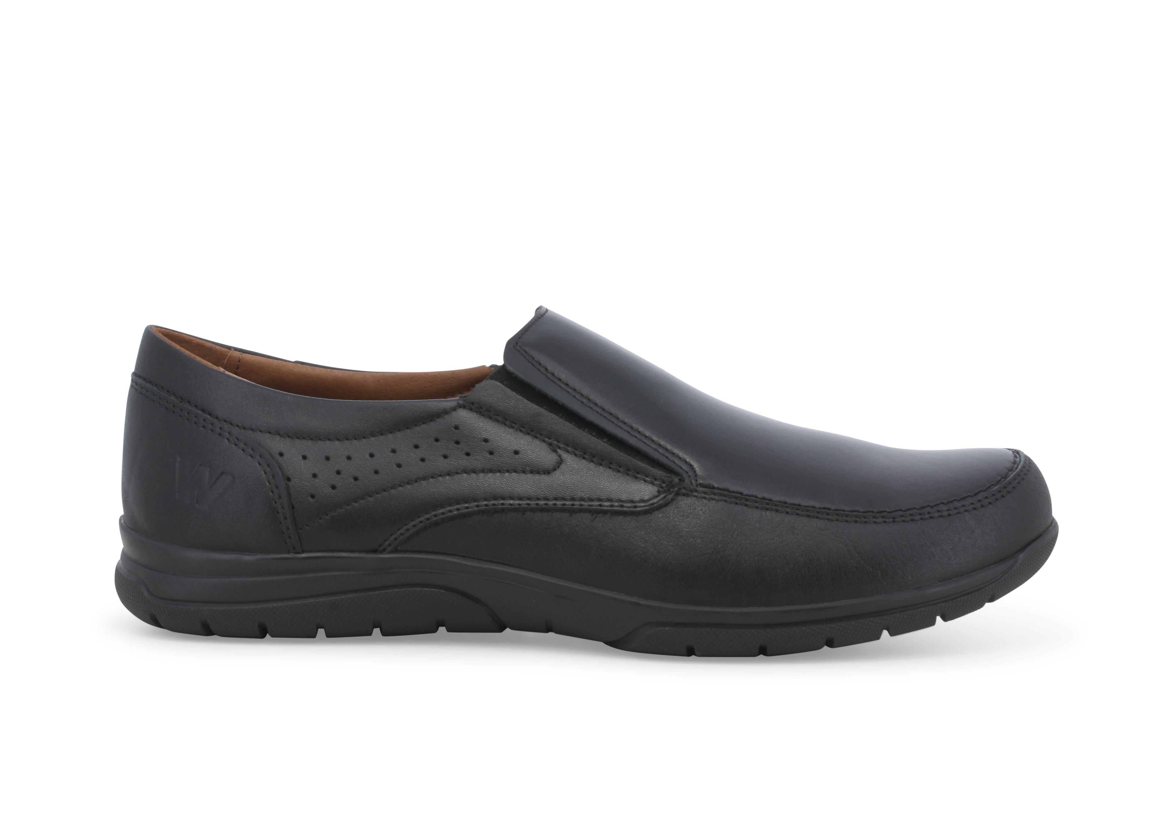 Mocassino slip-on uomo in pelle nero u41136q 41