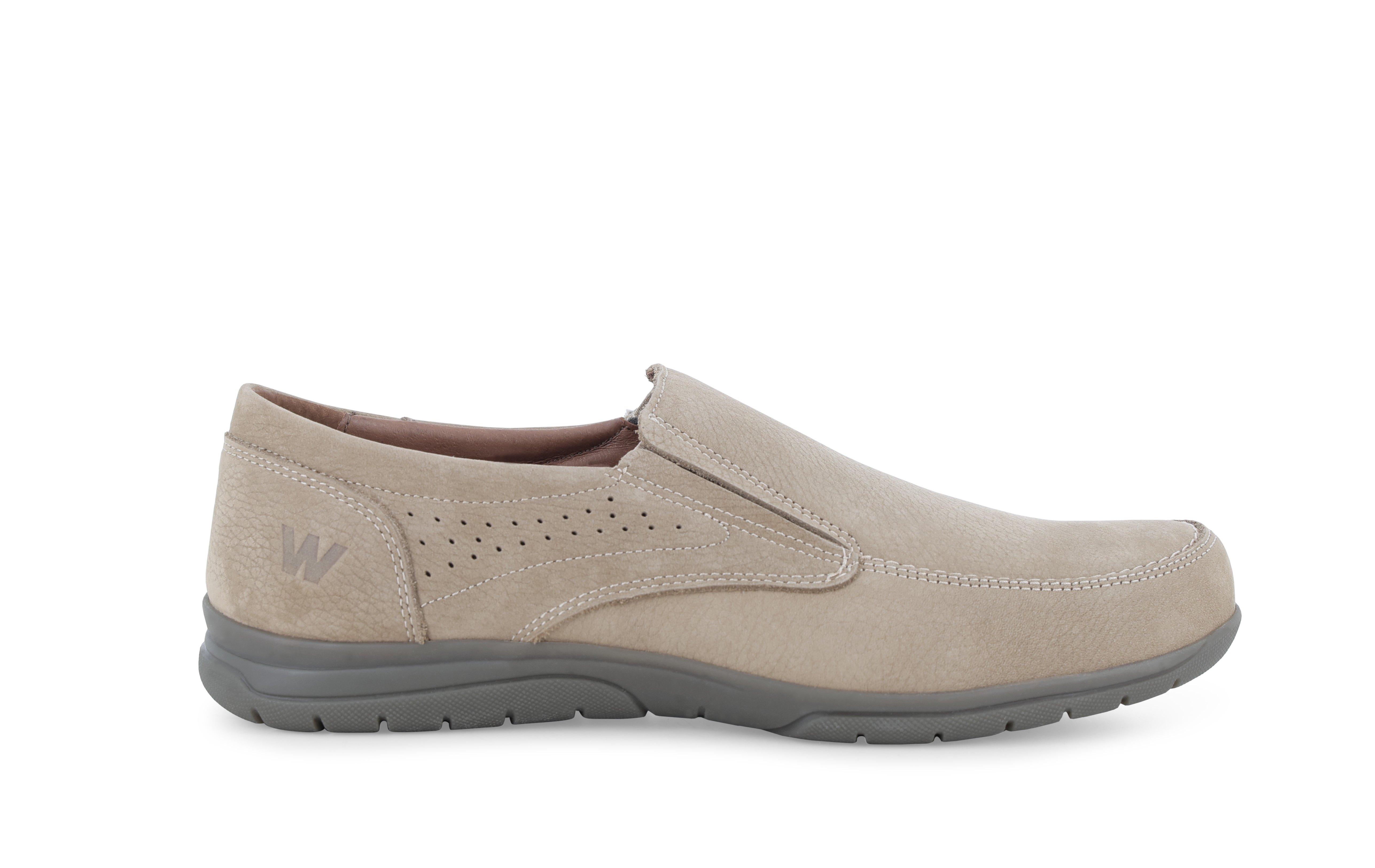 Mocassino allacciato uomo in nabuck beige u41138q 44