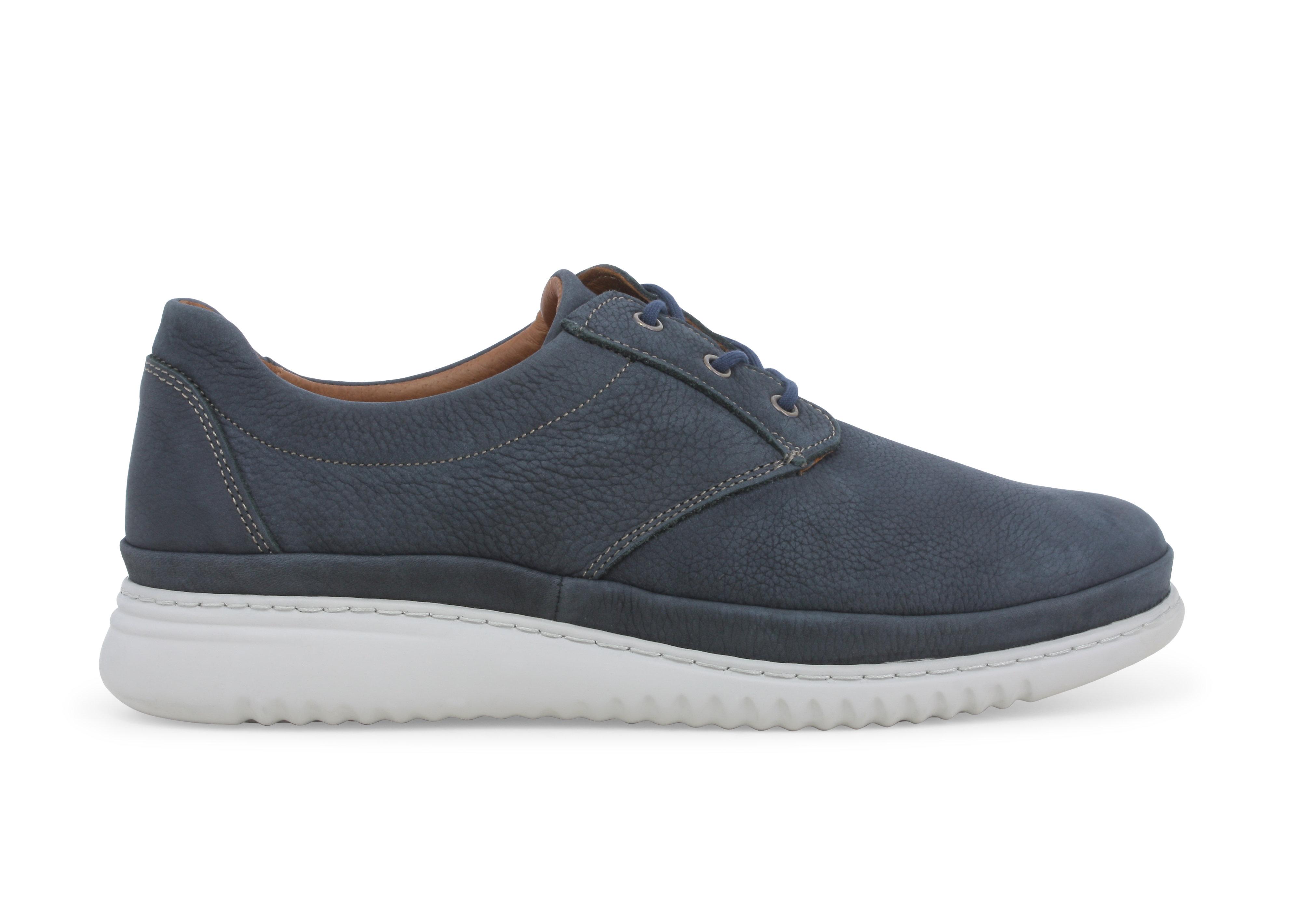 Mocassino allacciato uomo in nabuck blu u41139q 39