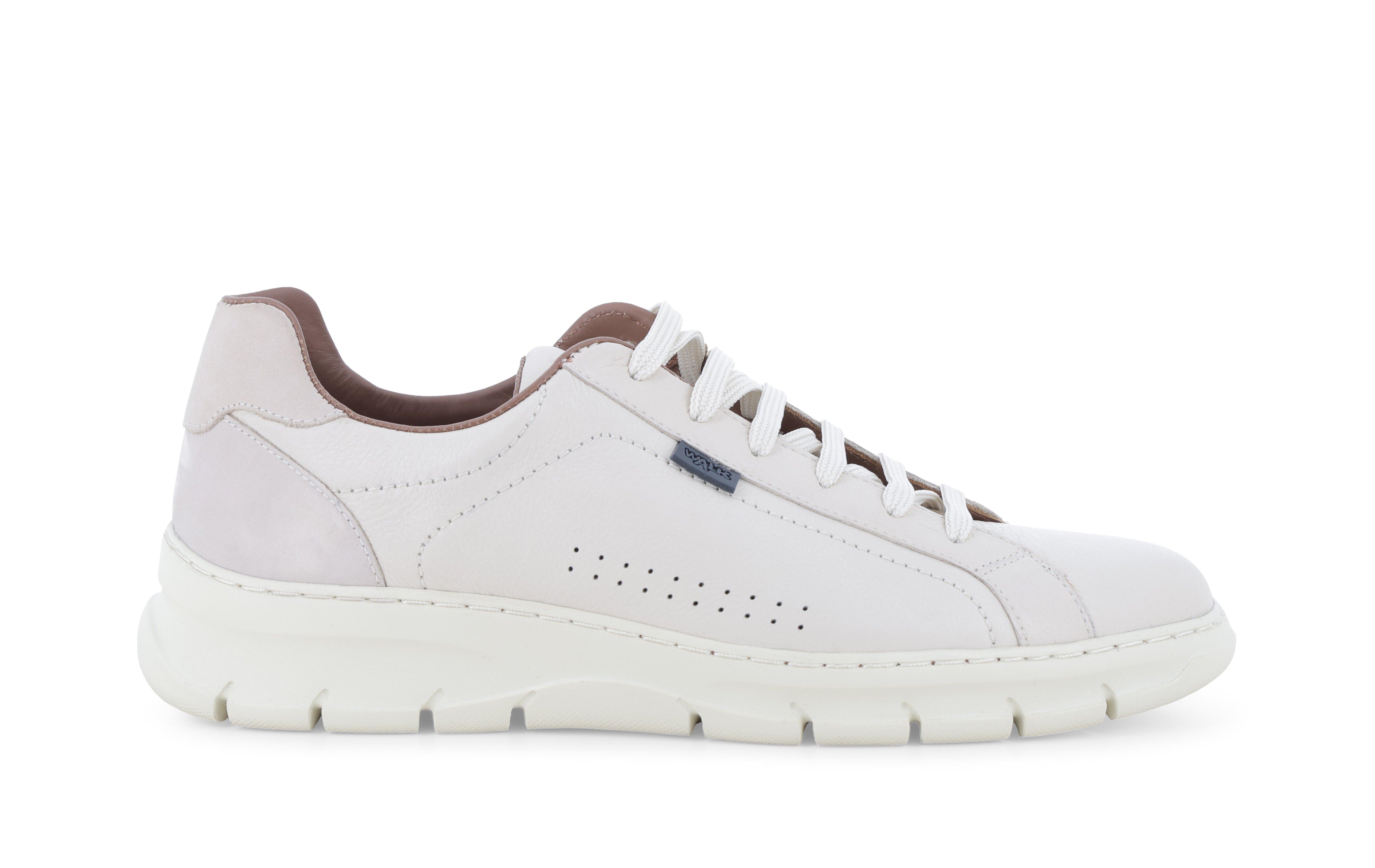 Sneakers uomo allacciata in pelle bianco u55382q 43