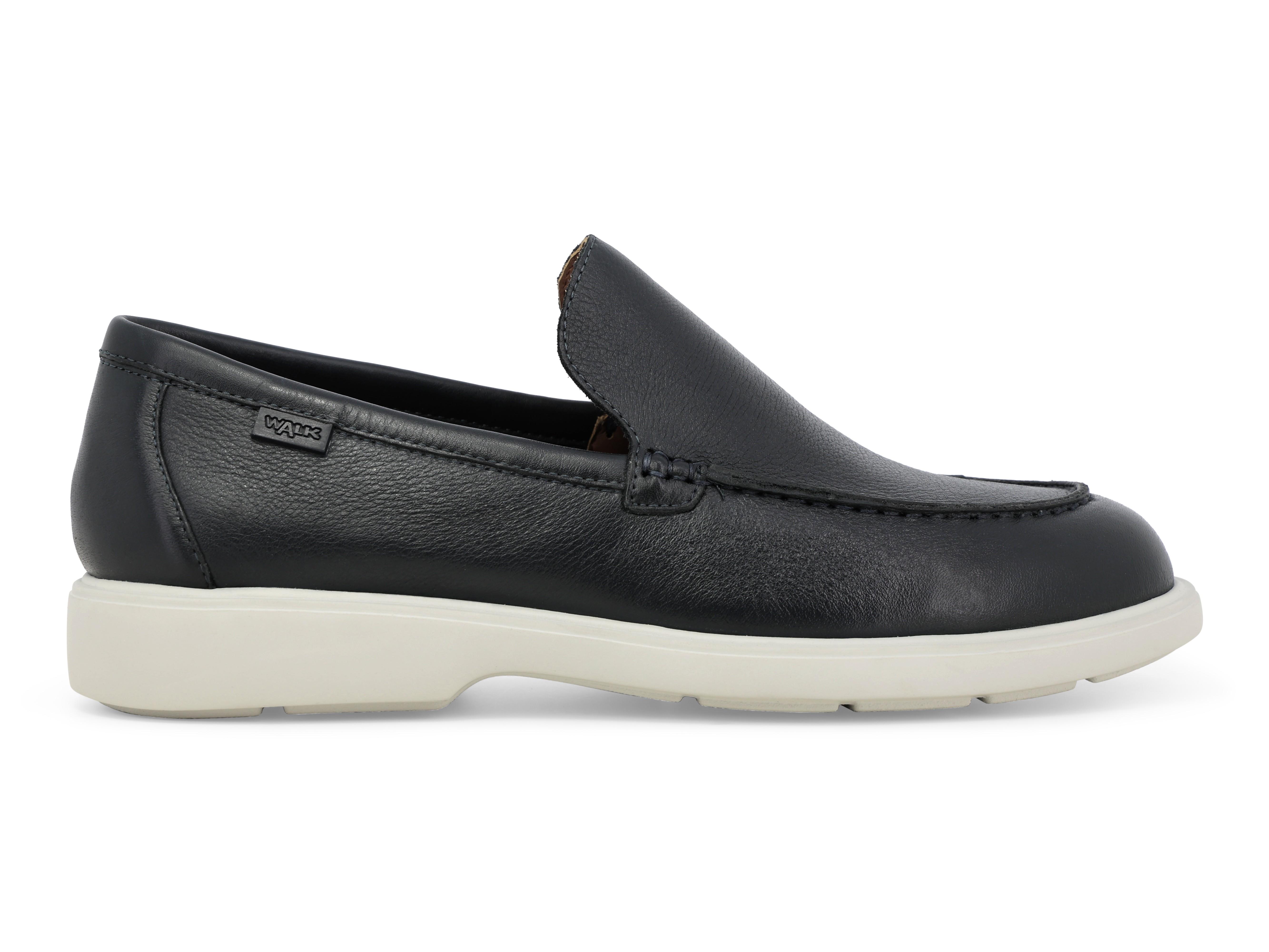 Mocassino slip-on uomo in pelle nera martellata u55384q