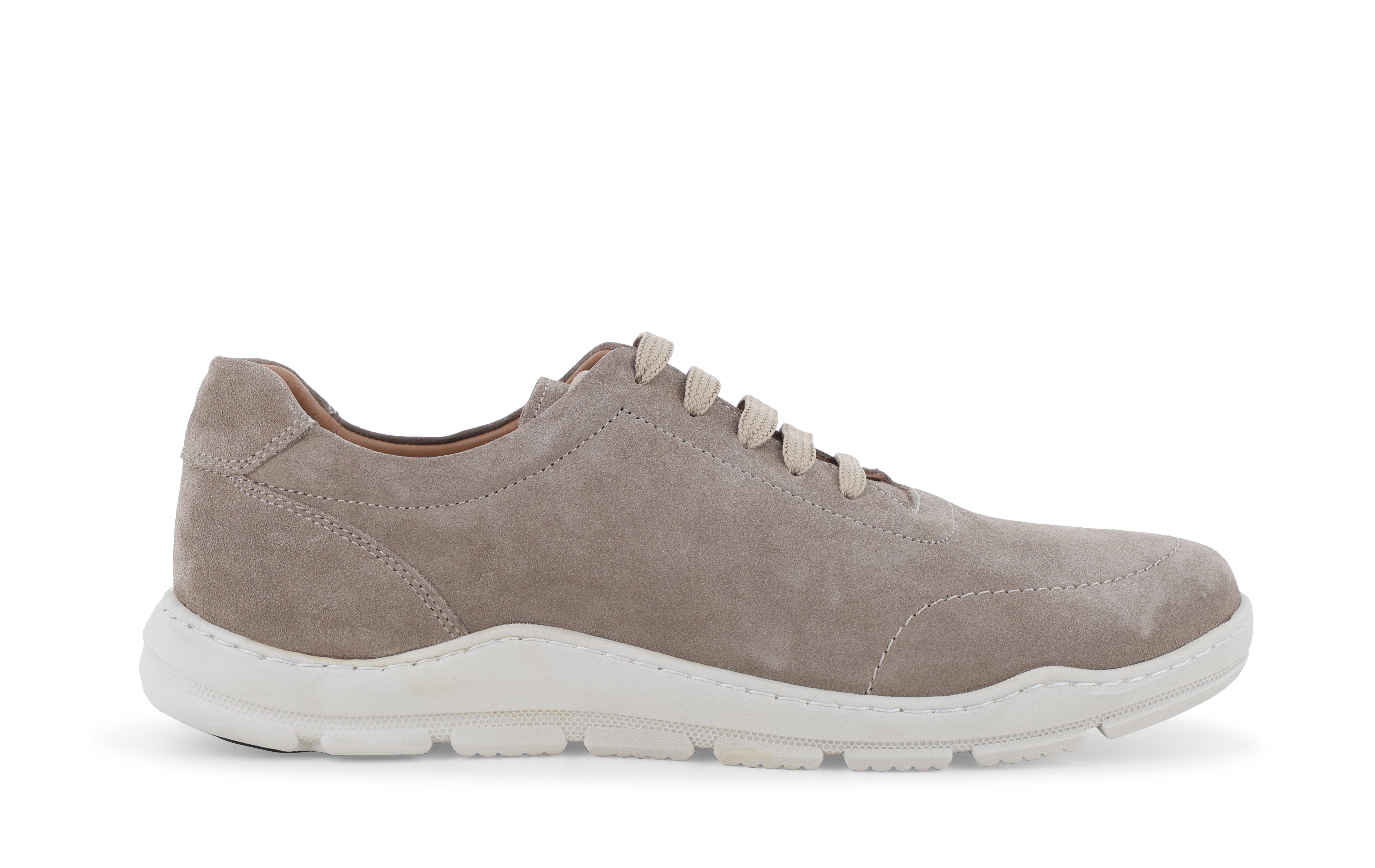 Sneaker in camoscio tortora con suola leggera u56051q 41