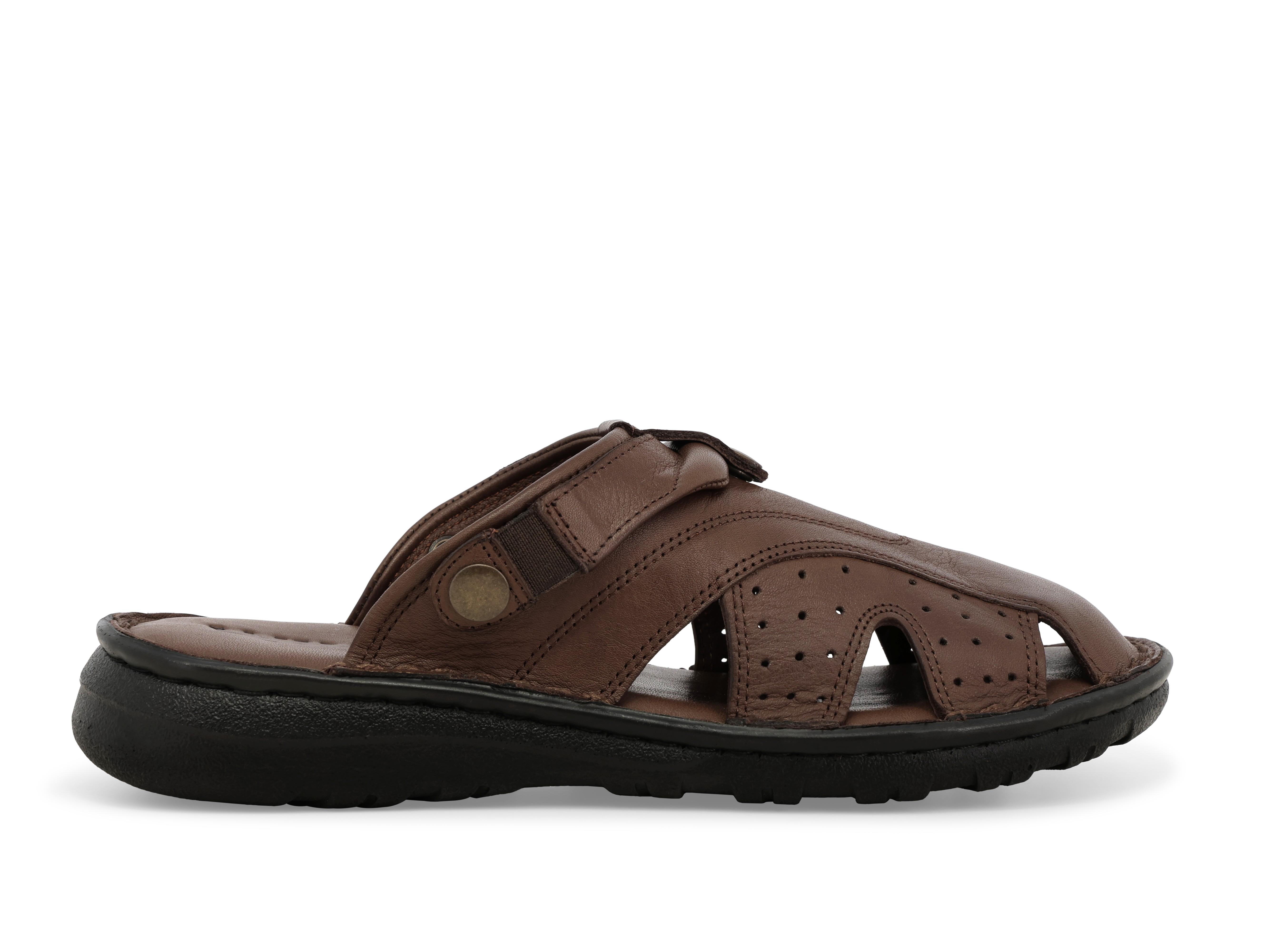 Ciabatta uomo in pelle marrone u75138q 42