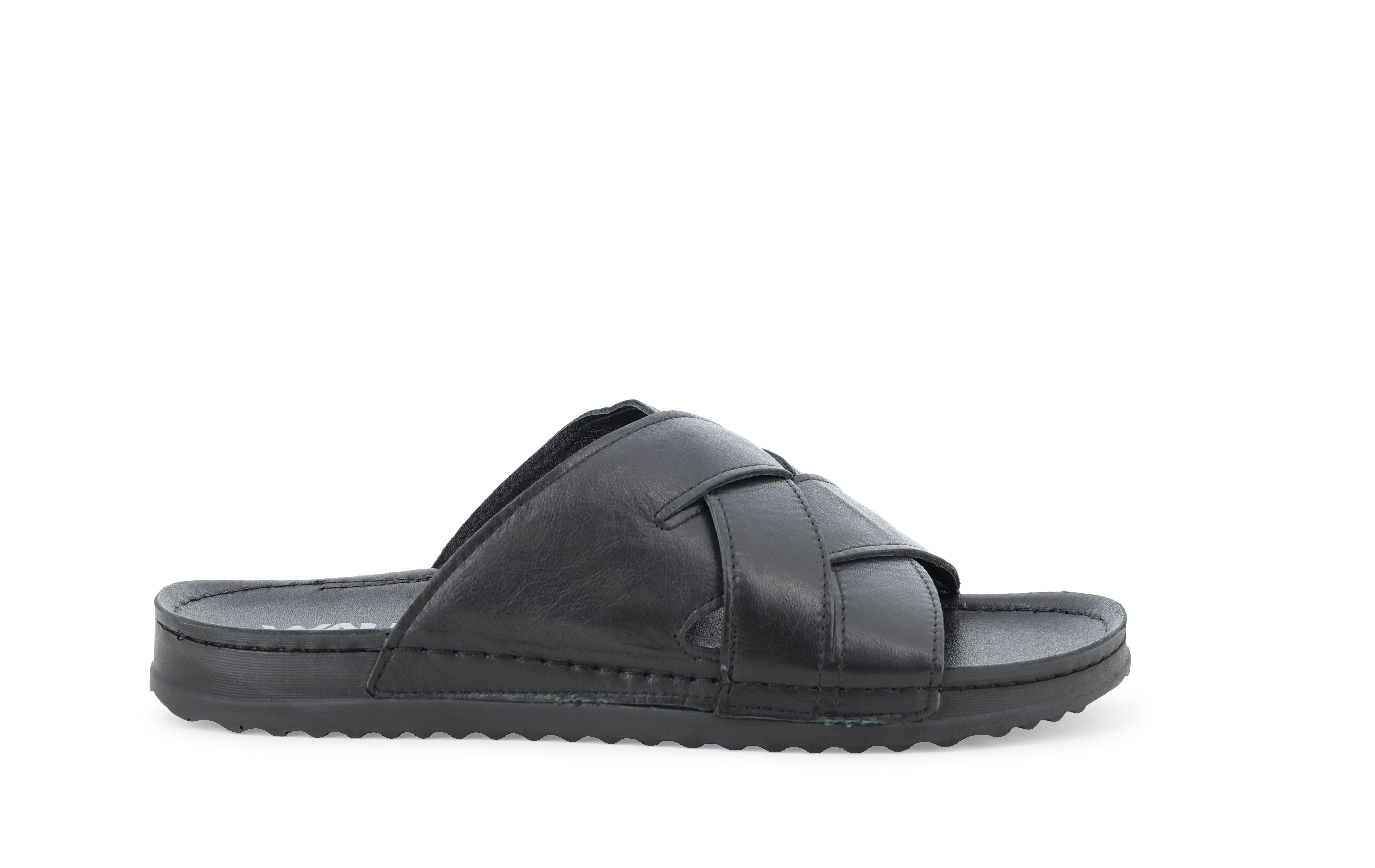 Ciabatta uomo in pelle nero u75145 40