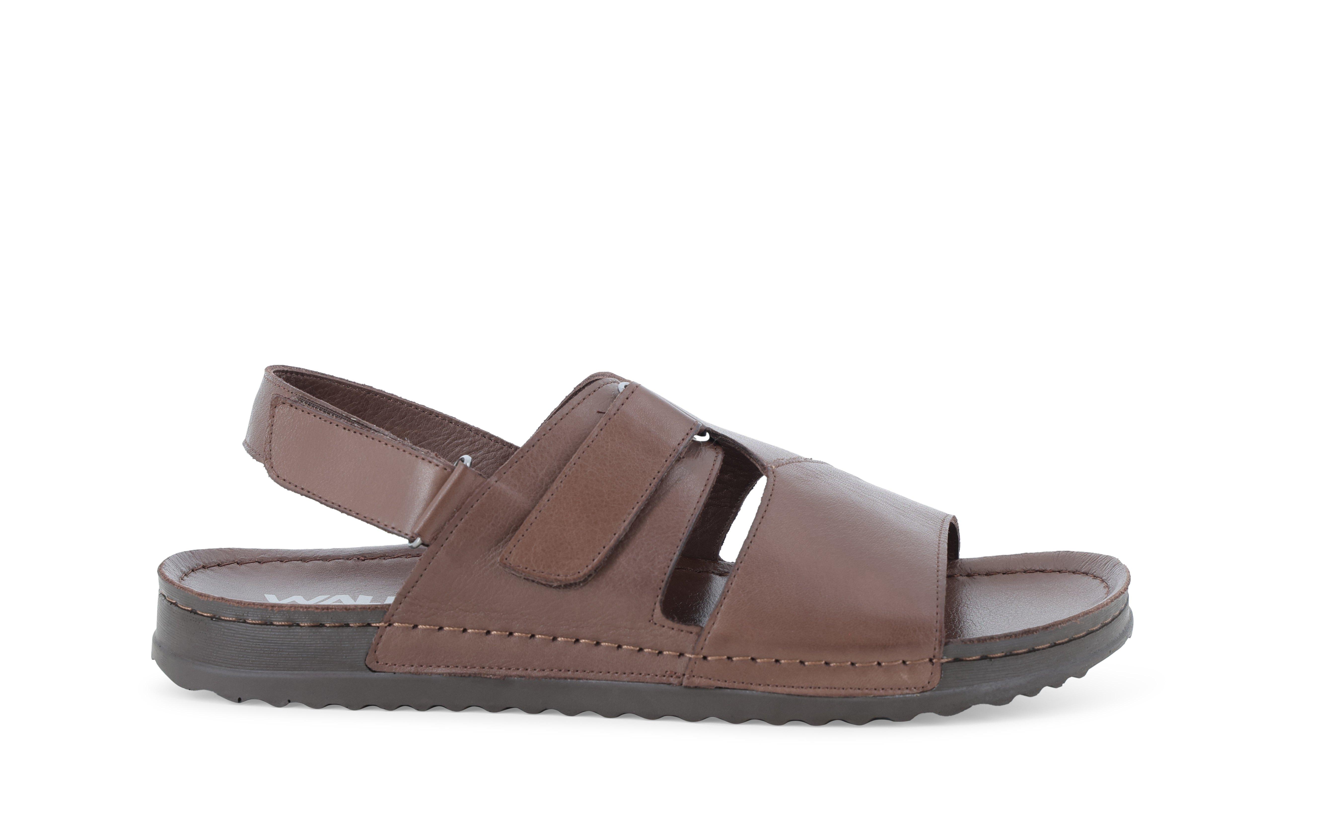 Sandalo uomo in pelle marrone u75148 43