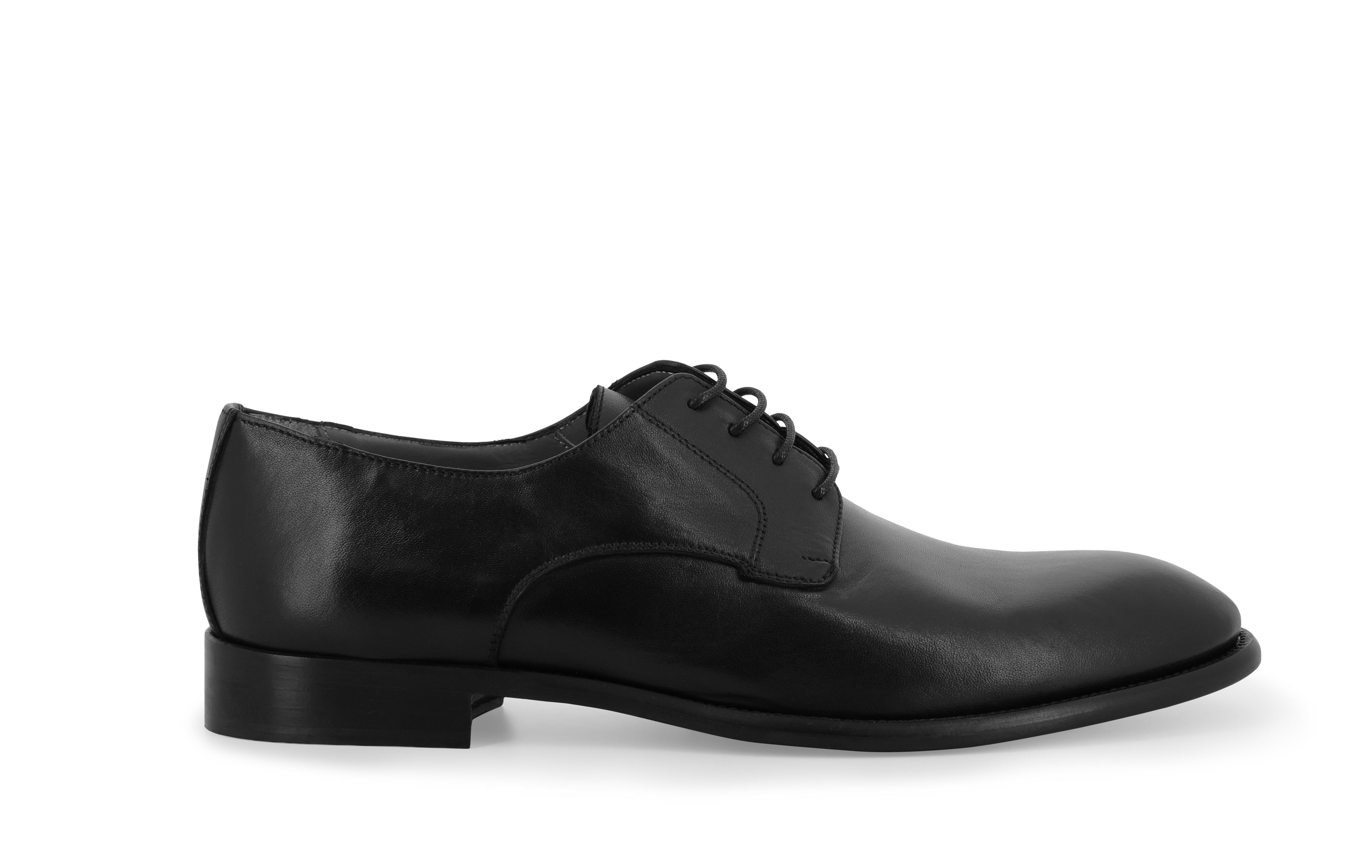 Scarpa stringata derby modello liscio nero u90882