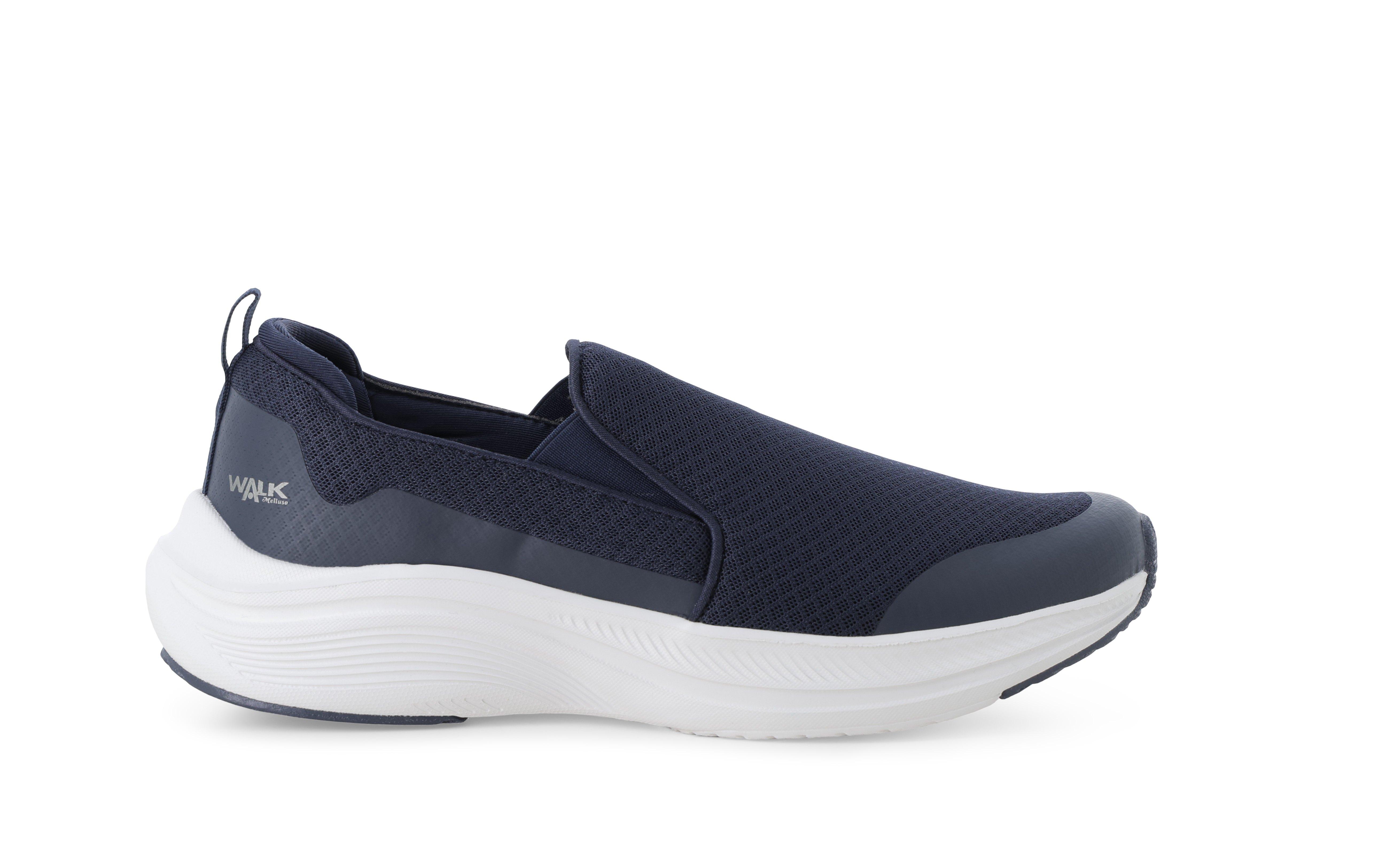 Mocassino slip-on uomo in tessuto elastico blu u93405 45