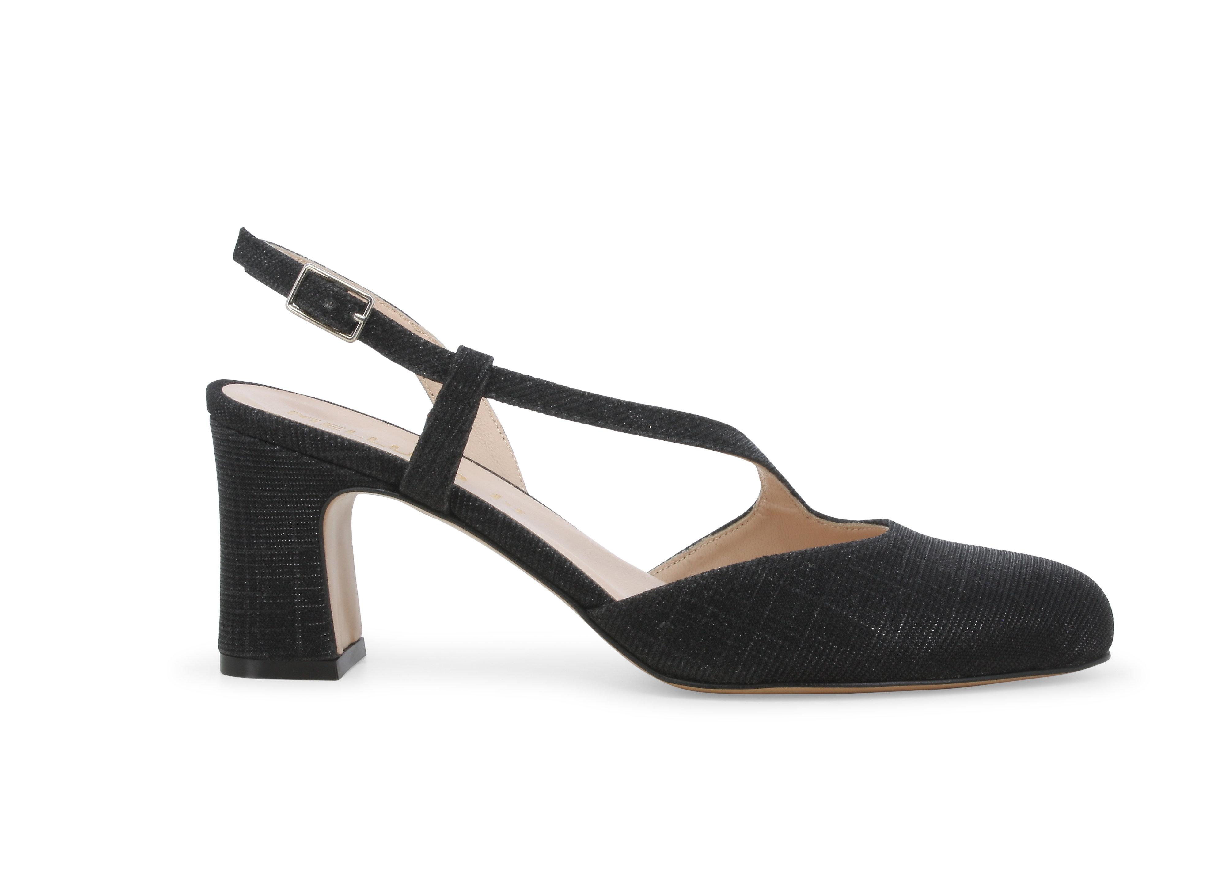 Décolleté donna in tessuto galassia nero x517q 40
