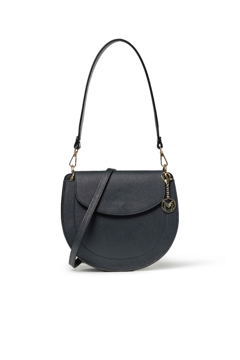 Borsa con tracolla in pelle blu bor967 50