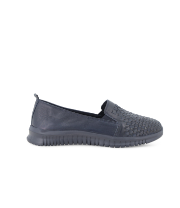 Sneaker slip-on blu notte con lavorazione intrecciata 055043q