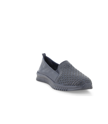 Sneaker slip-on blu notte con lavorazione intrecciata 055043q
