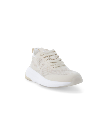 Sneakers in tessuto traforato beige 093406