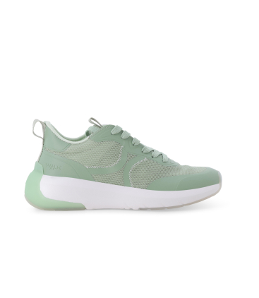 Sneakers in tessuto traforato verde 093406