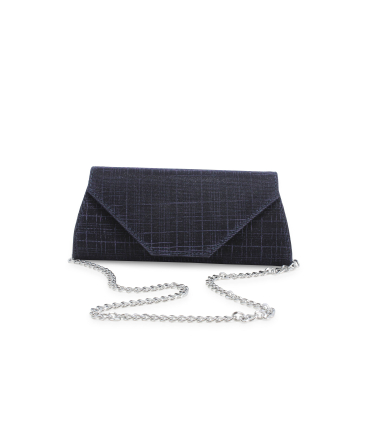 Pochette da cerimonia blu notte glitterata bj034q