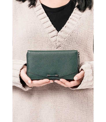 Portafogli donna in pelle verde cp217