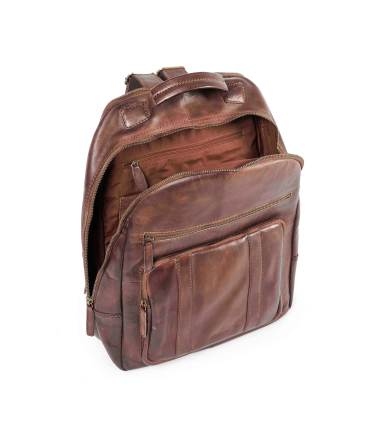 Zaino uomo in pelle marrone cp315