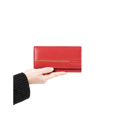 Portafogli donna in pelle rosso cp711