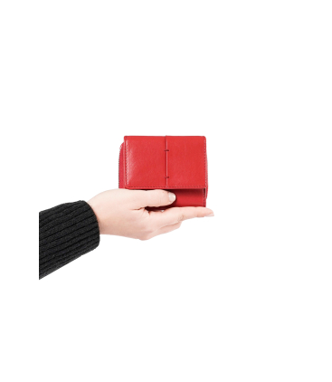 Portafogli donna in pelle rosso cp712