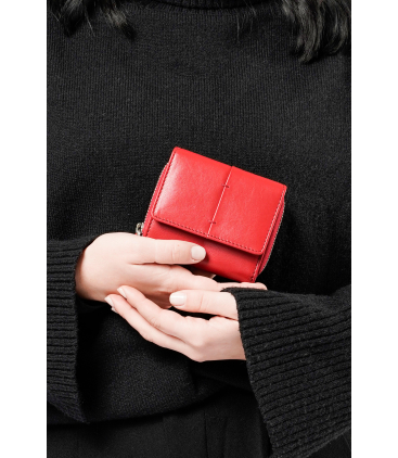 Portafogli donna in pelle rosso cp712