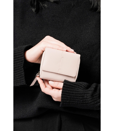 Portafogli donna in pelle beige cp712