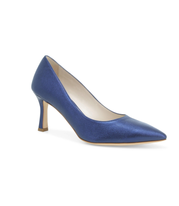 Décolleté donna  in pelle blu abyss d160q